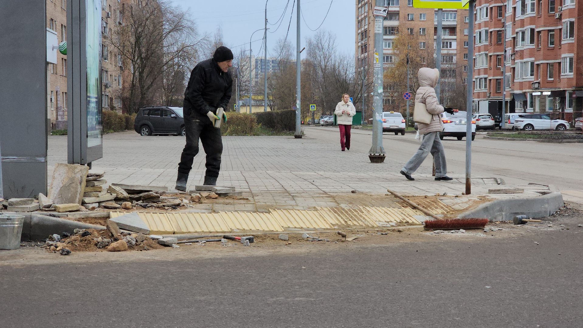 Тактильная плитка, Благоустройство, Лобня, вертикалки,