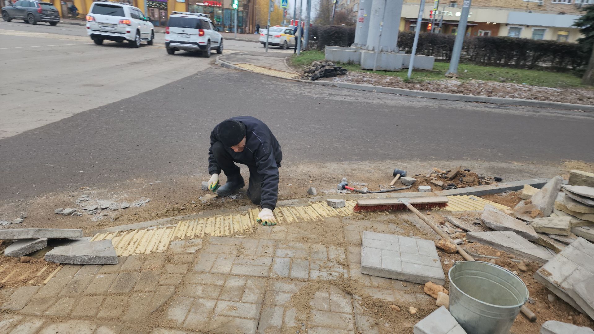 Тактильная плитка, Благоустройство, Лобня, вертикалки,