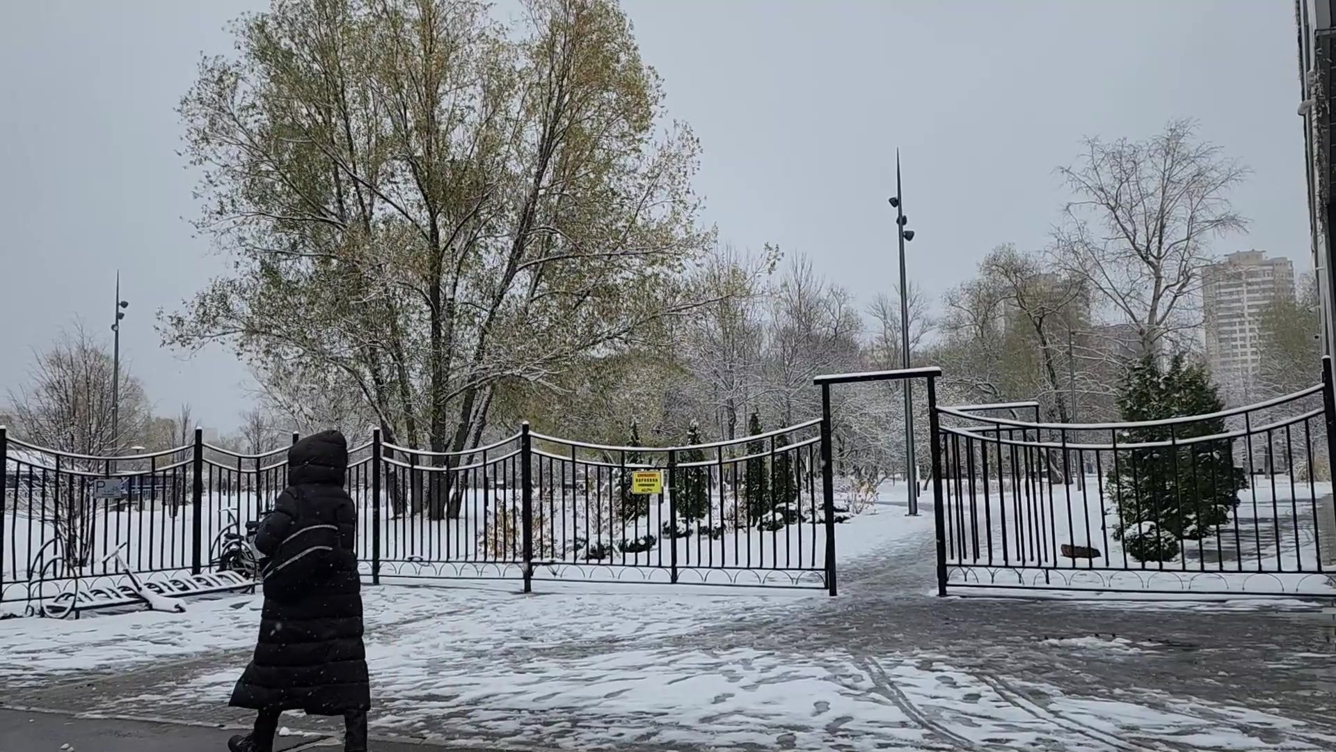 Реутов, вертикалки, снегопад, уборка снега, лепим снеговика,