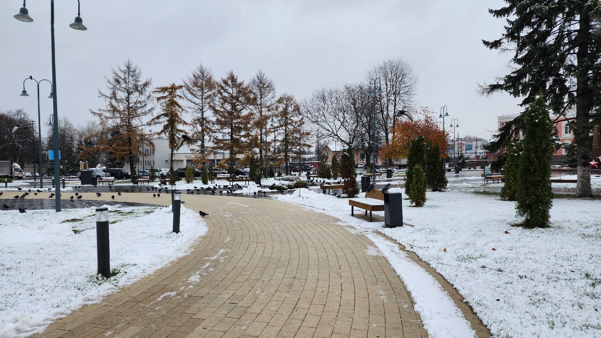 Бронницы, После снегопада, Площадь Тимофеева, Автостанция, Вертикальное видео, Вертикалка,