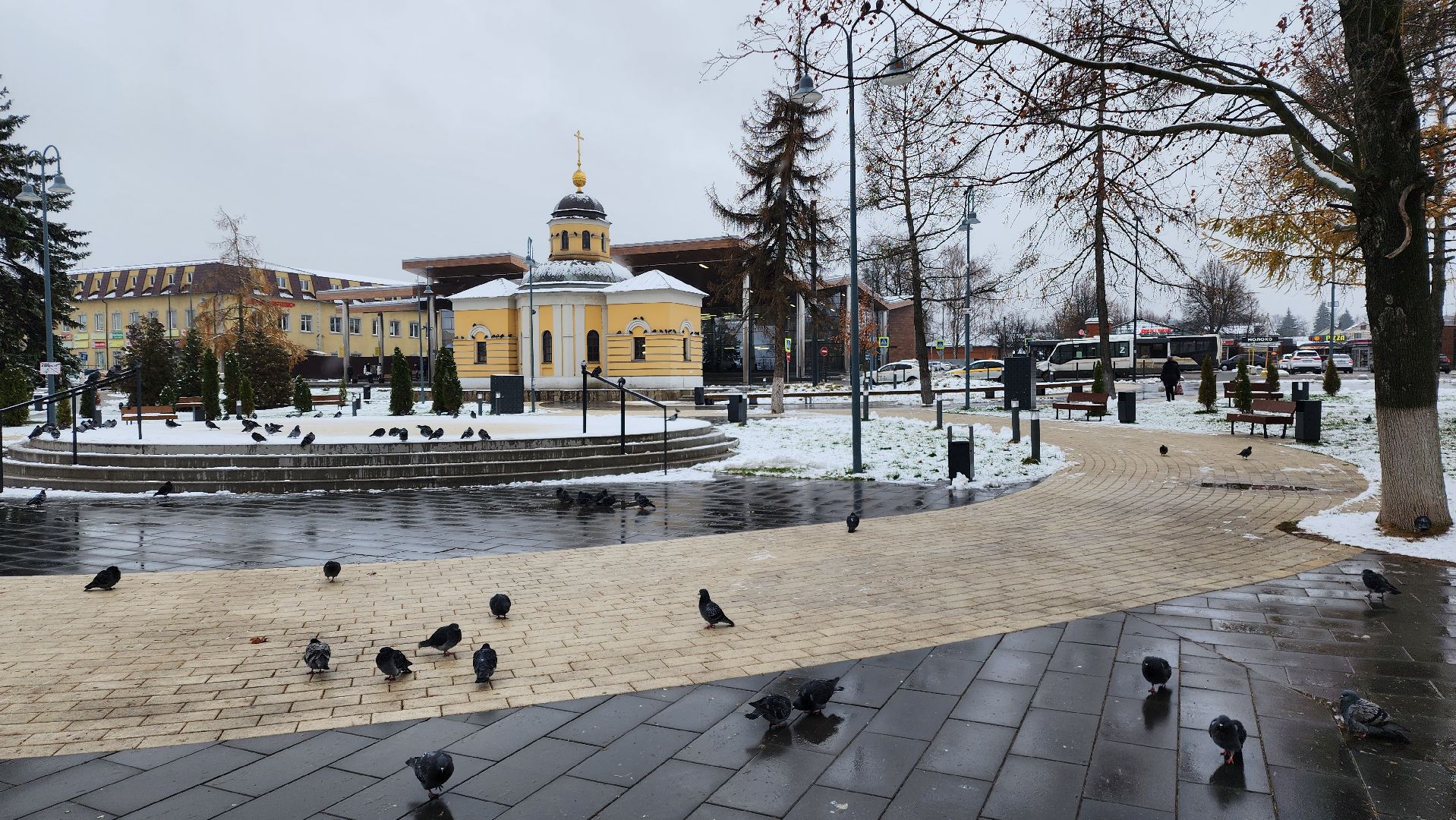 Бронницы, После снегопада, Площадь Тимофеева, Автостанция, Вертикальное видео, Вертикалка,