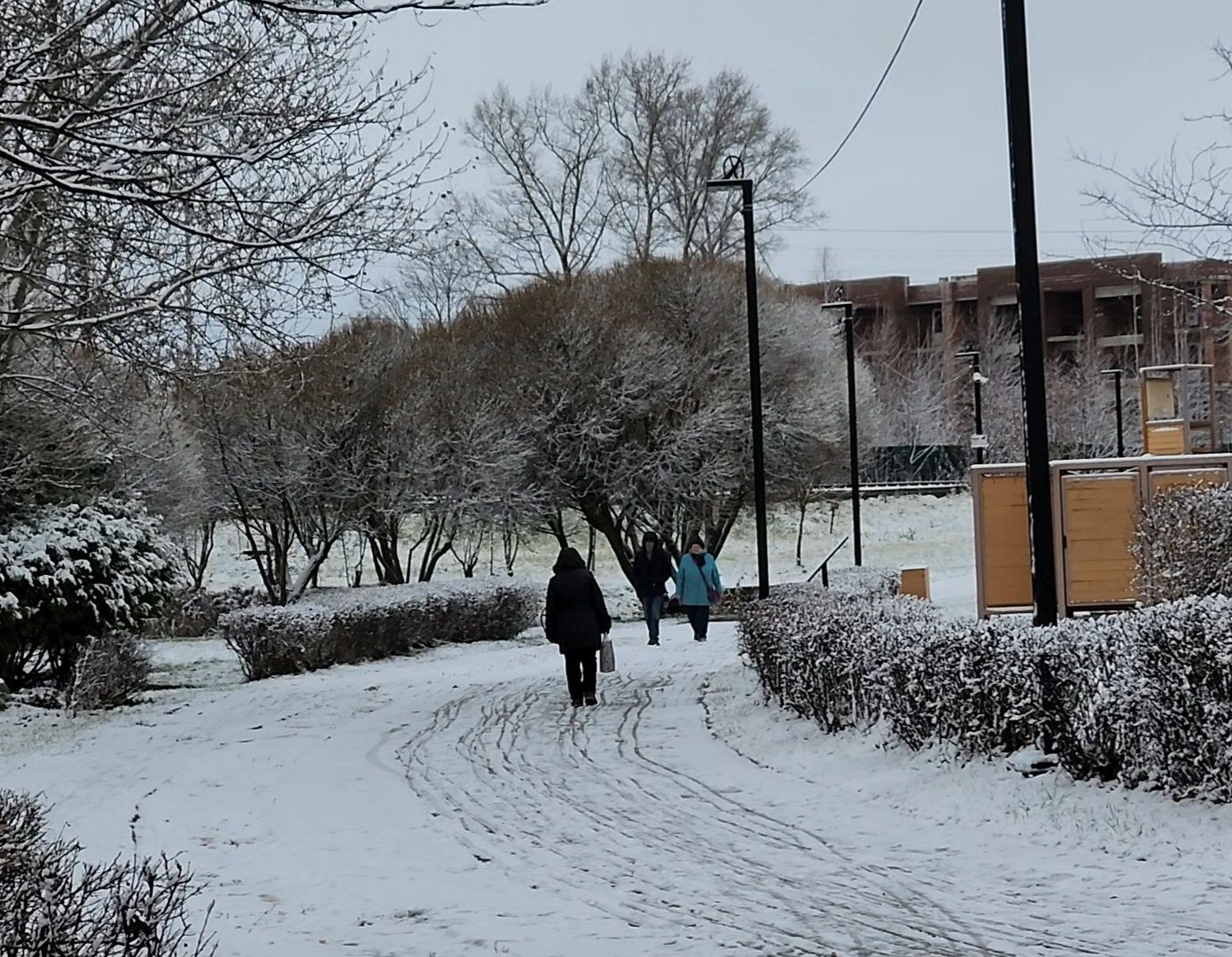 Дубна, Снегопад, снег, Погода, вертикалки,