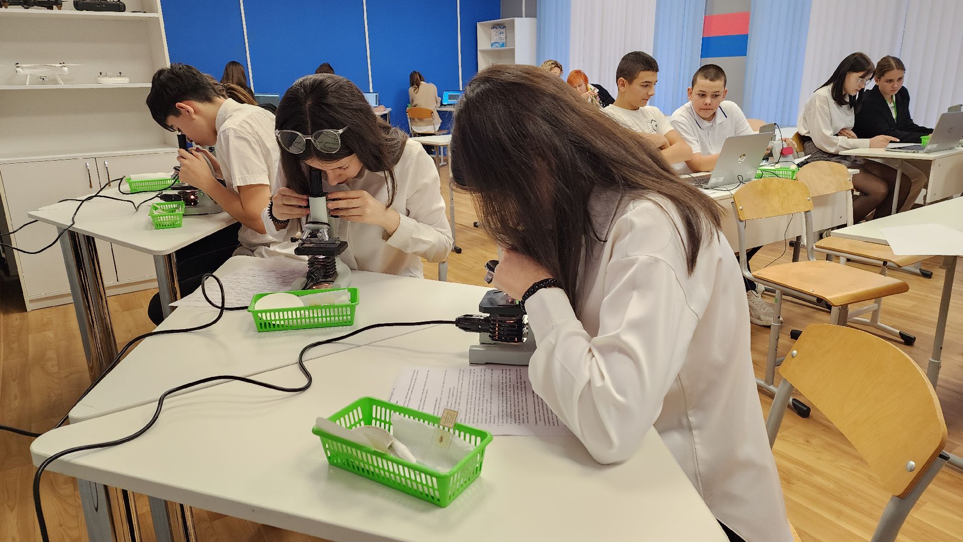 вертикалки, пушкино, школа, образовательный центр, цифровые технологии, точка роста, учителя, школьники,биология,