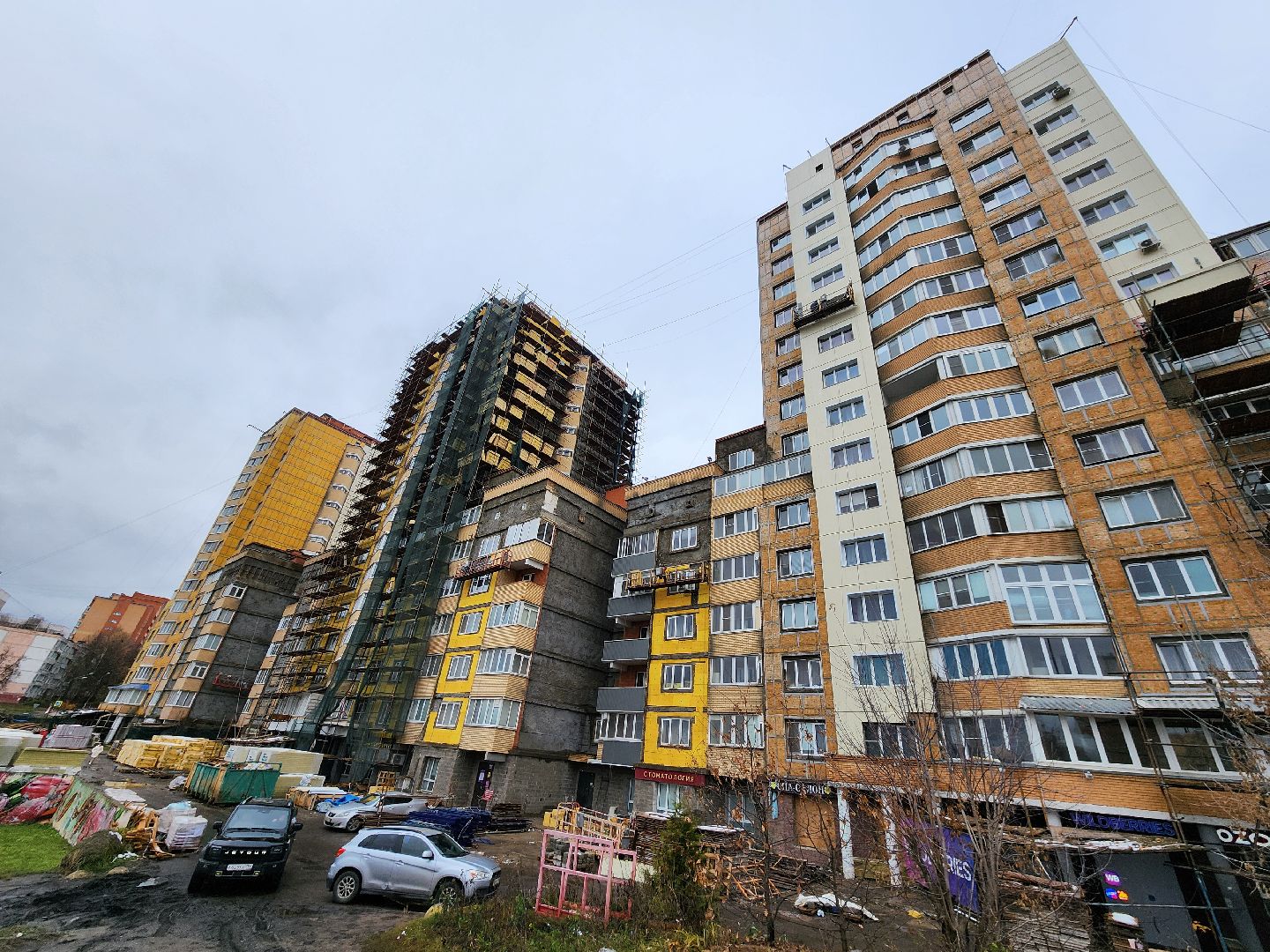 Чехов, улица Дружбы, жилой комплекс Посейдон, капитальный ремонт фасада, реконструкция фасада, утепление, гидроизоляция, теплоизоляция, фонд капитального ремонта мо, вертикалки,