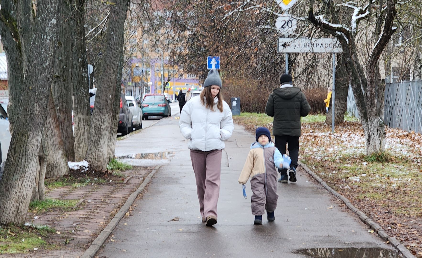 Звенигород, благоустойство, снег и наледь, вертикалка, вертикальное видео,