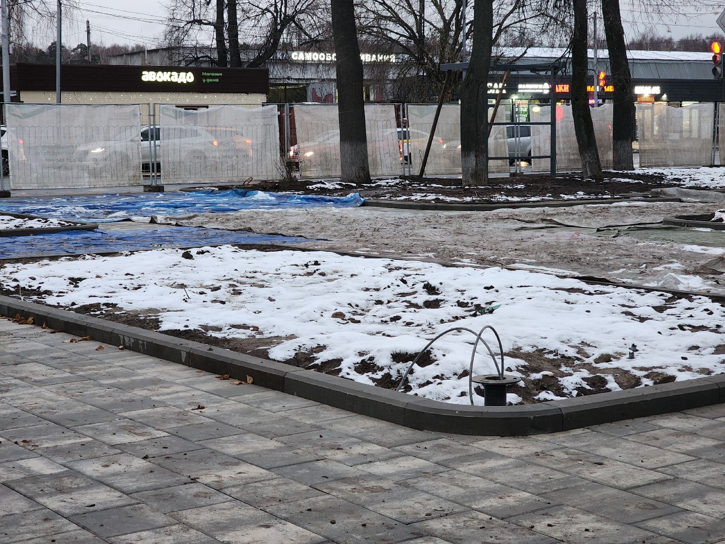 ногинск, благоустройство, реконструкция, строительство, сквер, сквер Ногина, автобусные остановки, вертикалки