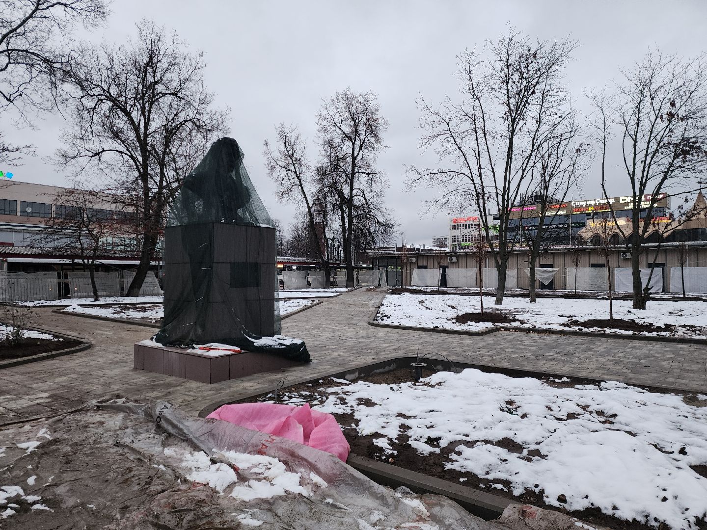 ногинск, благоустройство, реконструкция, строительство, сквер, сквер Ногина, автобусные остановки, вертикалки