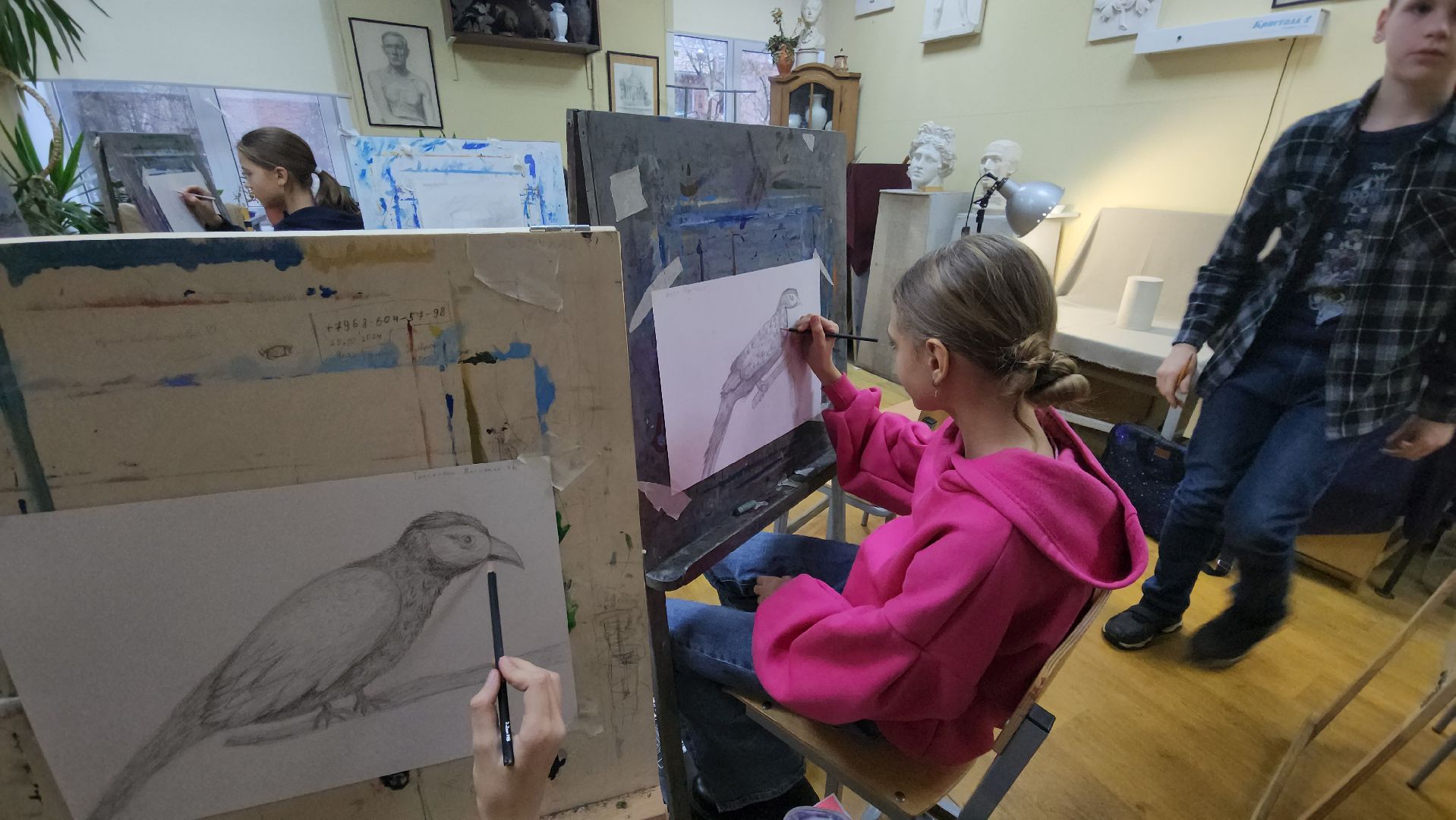 люберцы, художественная школа, ученики, академический рисунок, вертикалки,