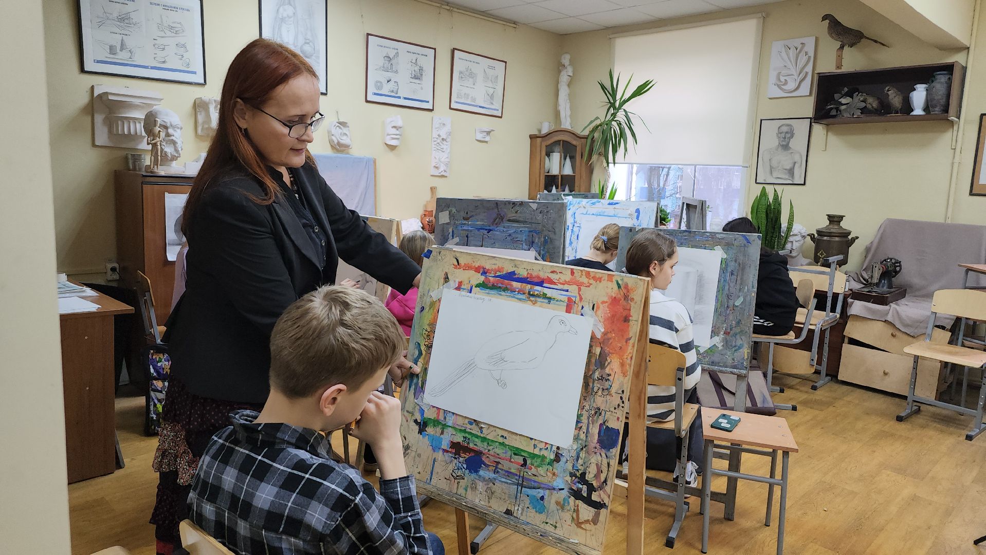 люберцы, художественная школа, ученики, академический рисунок, вертикалки,