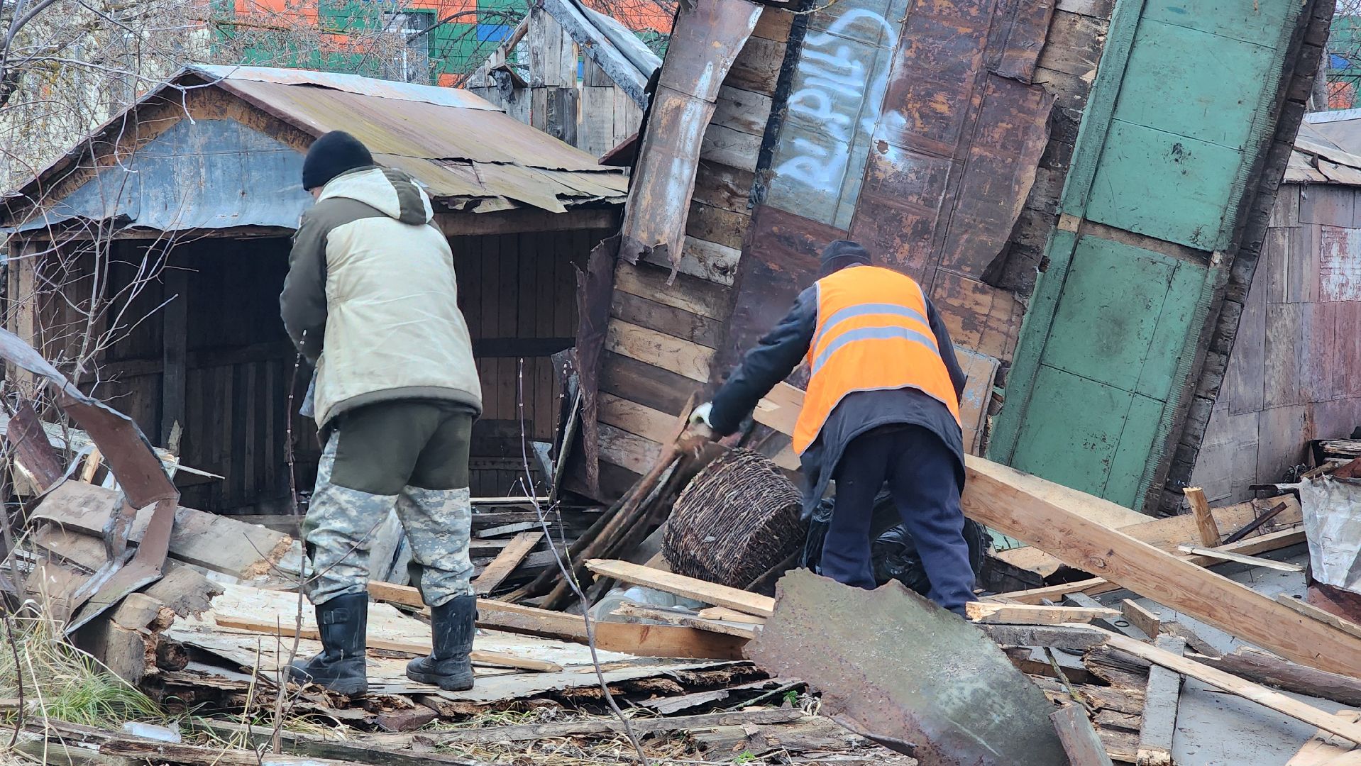 благоустройство, снос сараев, Рошаль, городской округ Шатура,