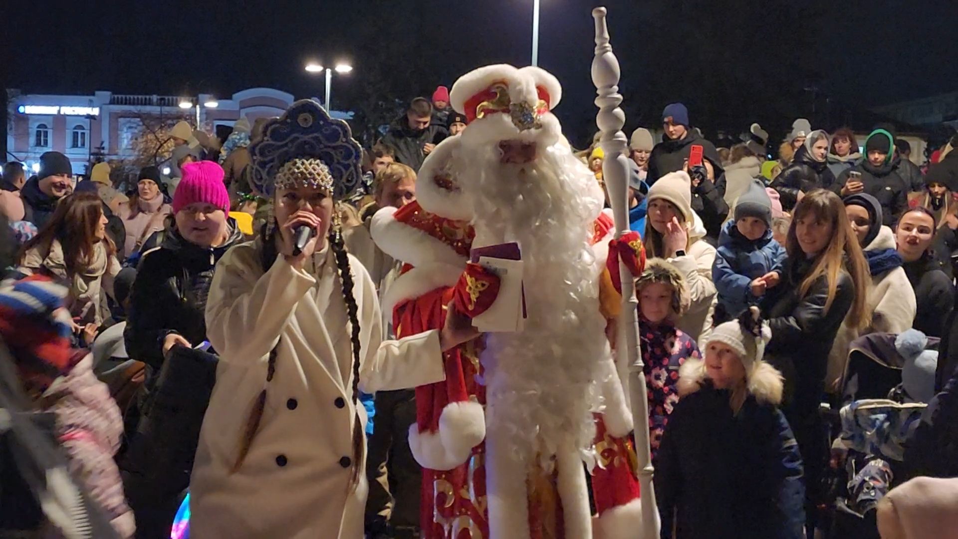 Бронницы, День рождения Деда Мороза, Бронничане подздравили деда мороза, Вертикалка, Вертикальное видео,