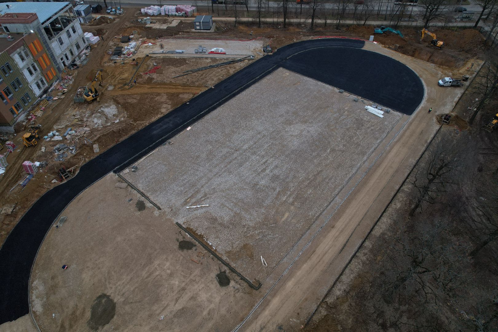 подольск, видео с коптера, климовск, школа, строительство, строительство школы,