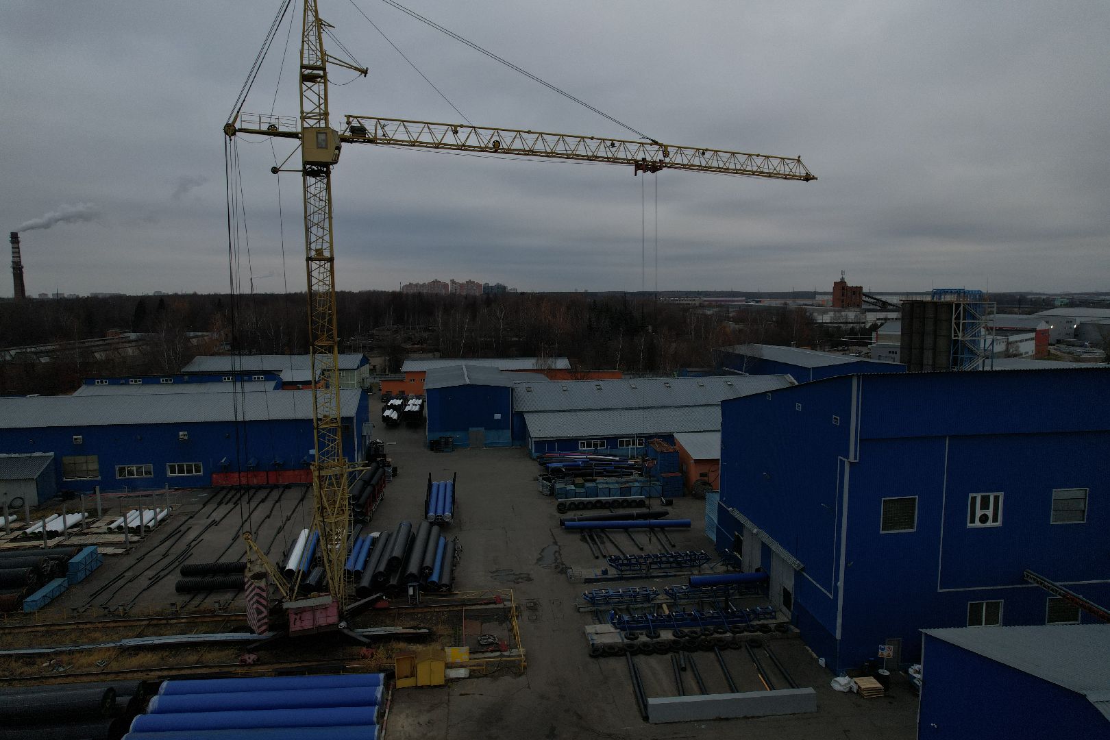 видео с коптера, подольск, климовск, завод,