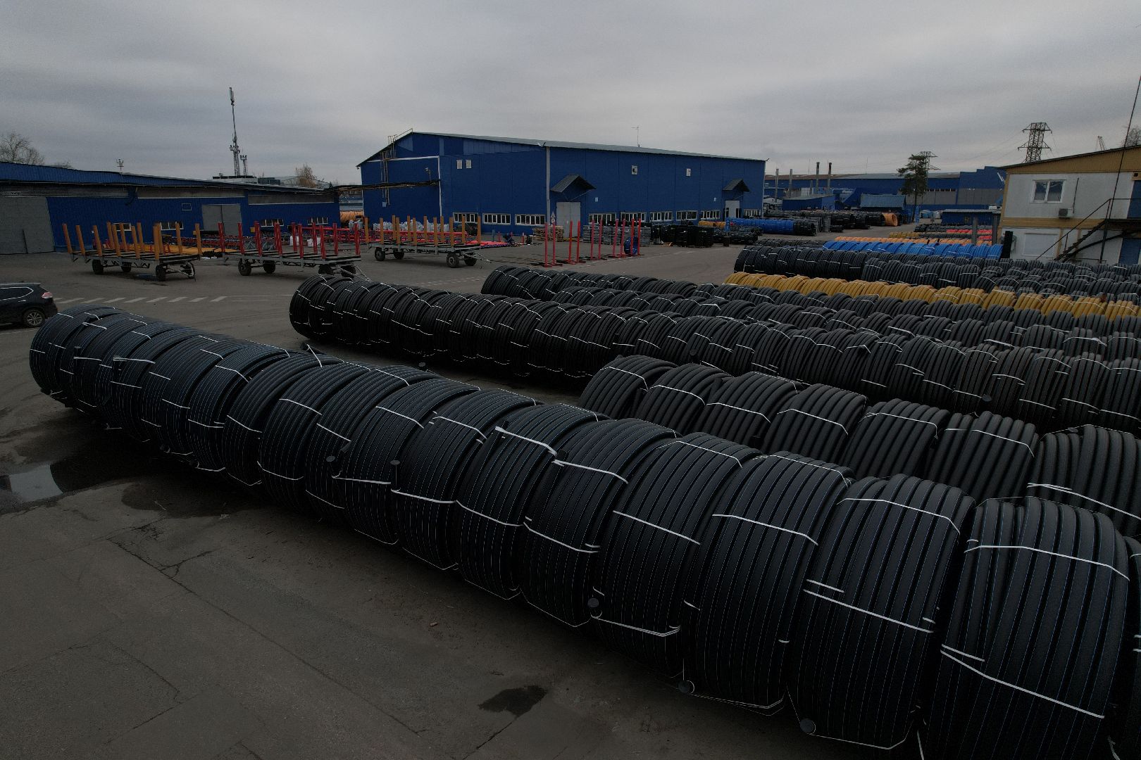 видео с коптера, подольск, климовск, завод,