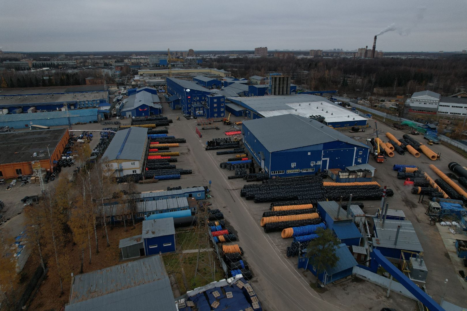 видео с коптера, подольск, климовск, завод,