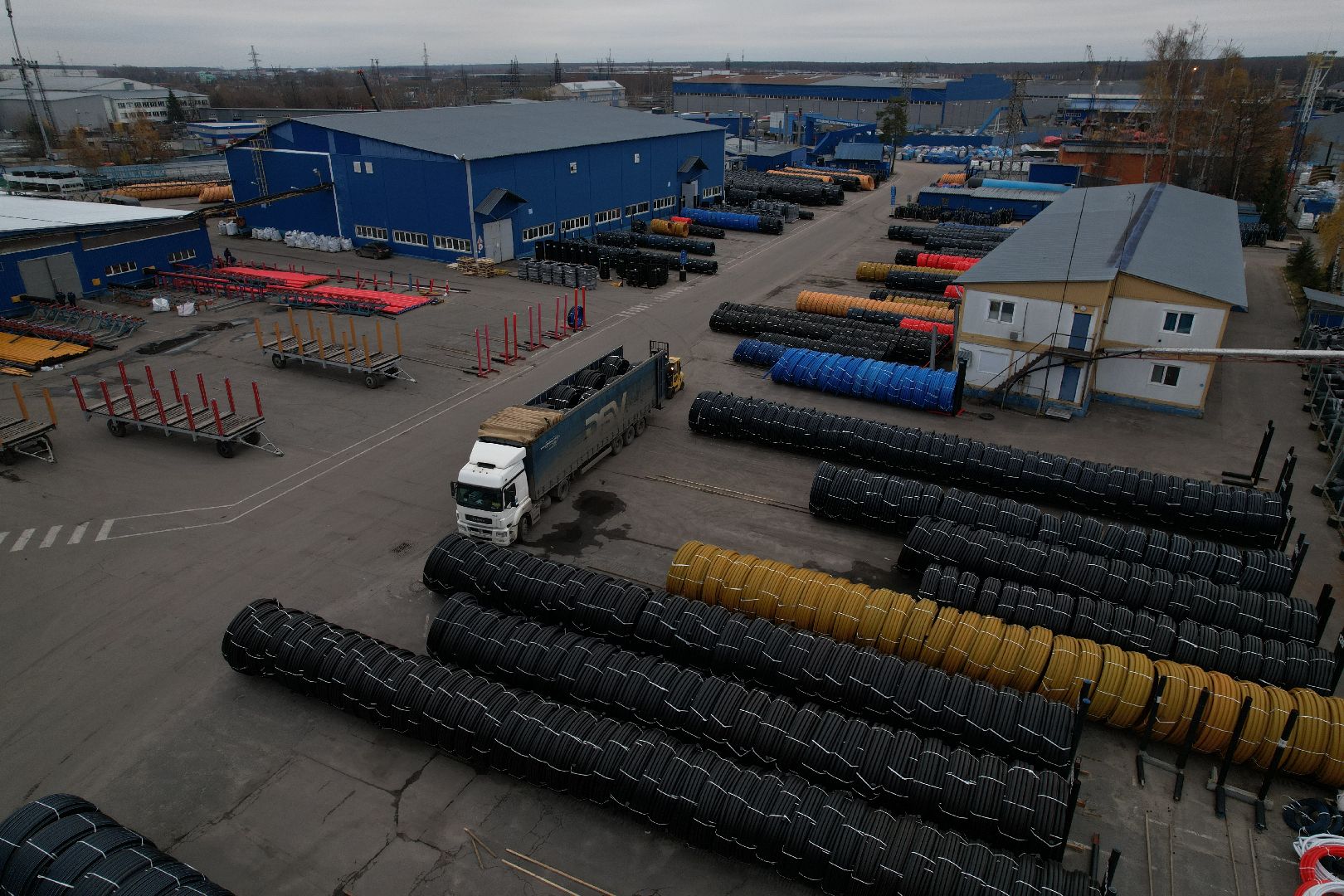 видео с коптера, подольск, климовск, завод,