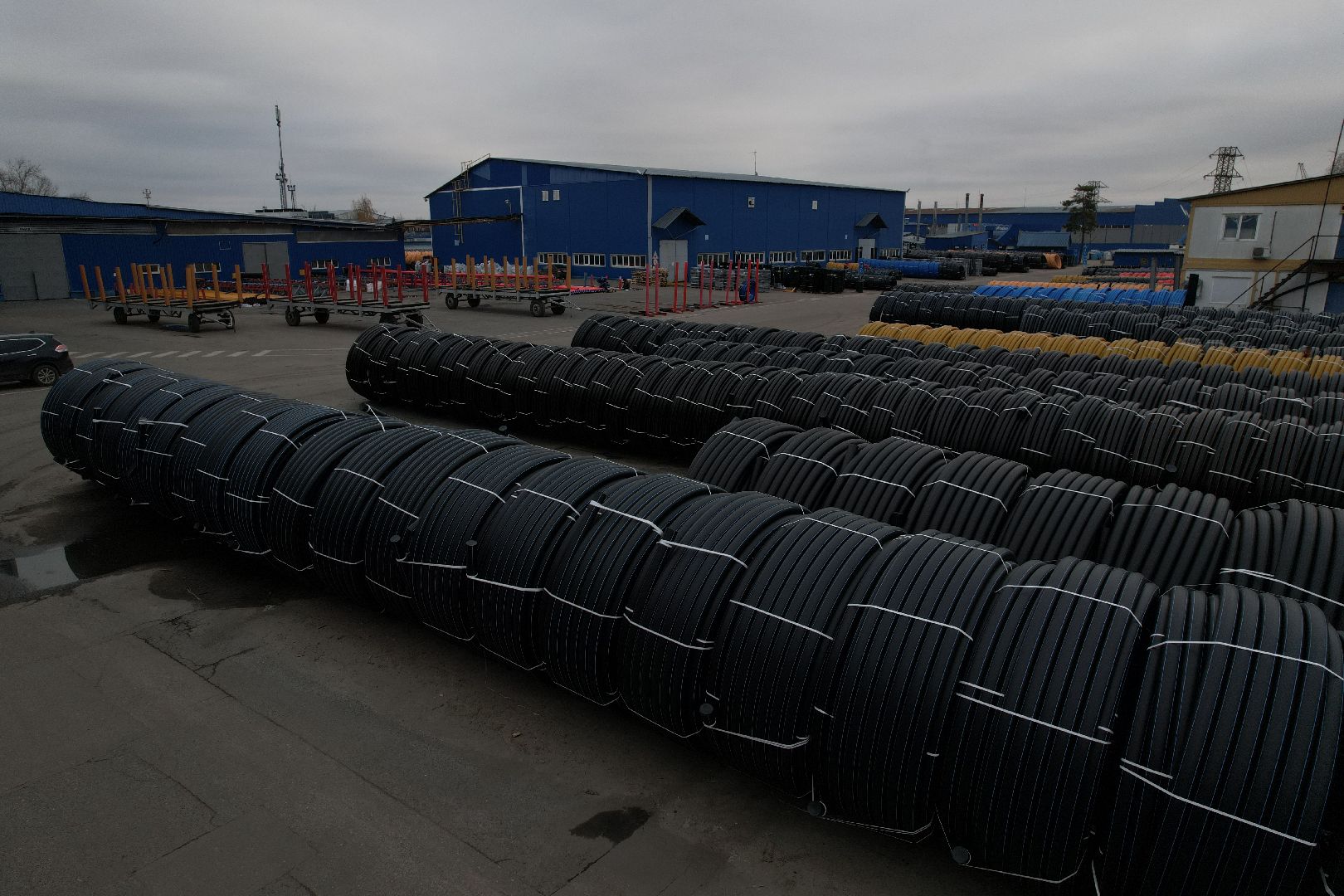 видео с коптера, подольск, климовск, завод,