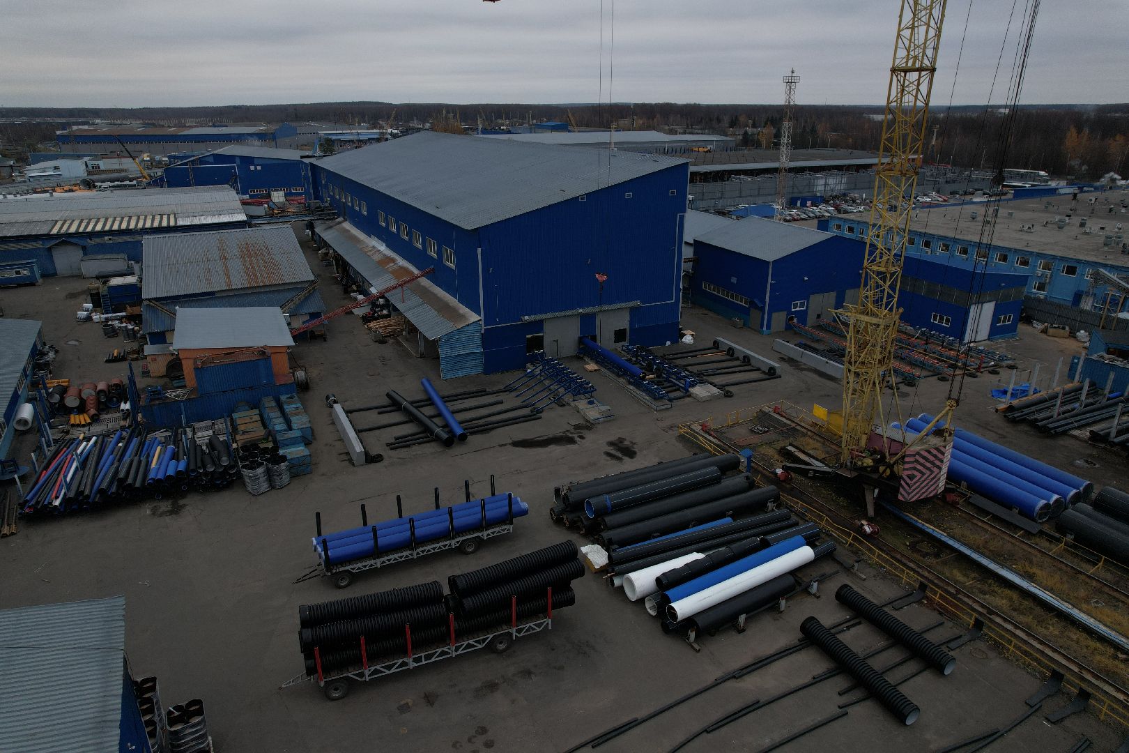 видео с коптера, подольск, климовск, завод,