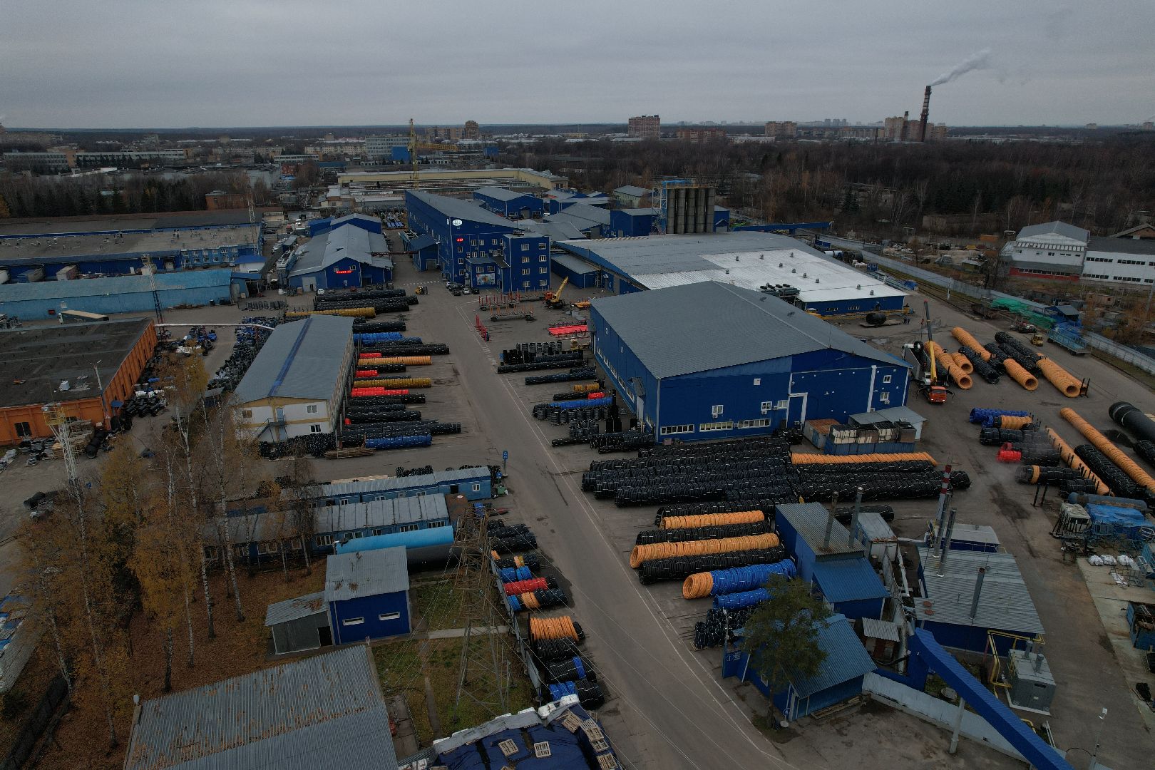 видео с коптера, подольск, климовск, завод,