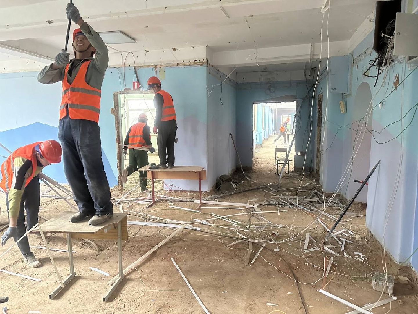 вертикали, кап ремонт, капитальный ремонт школы, вертикалки