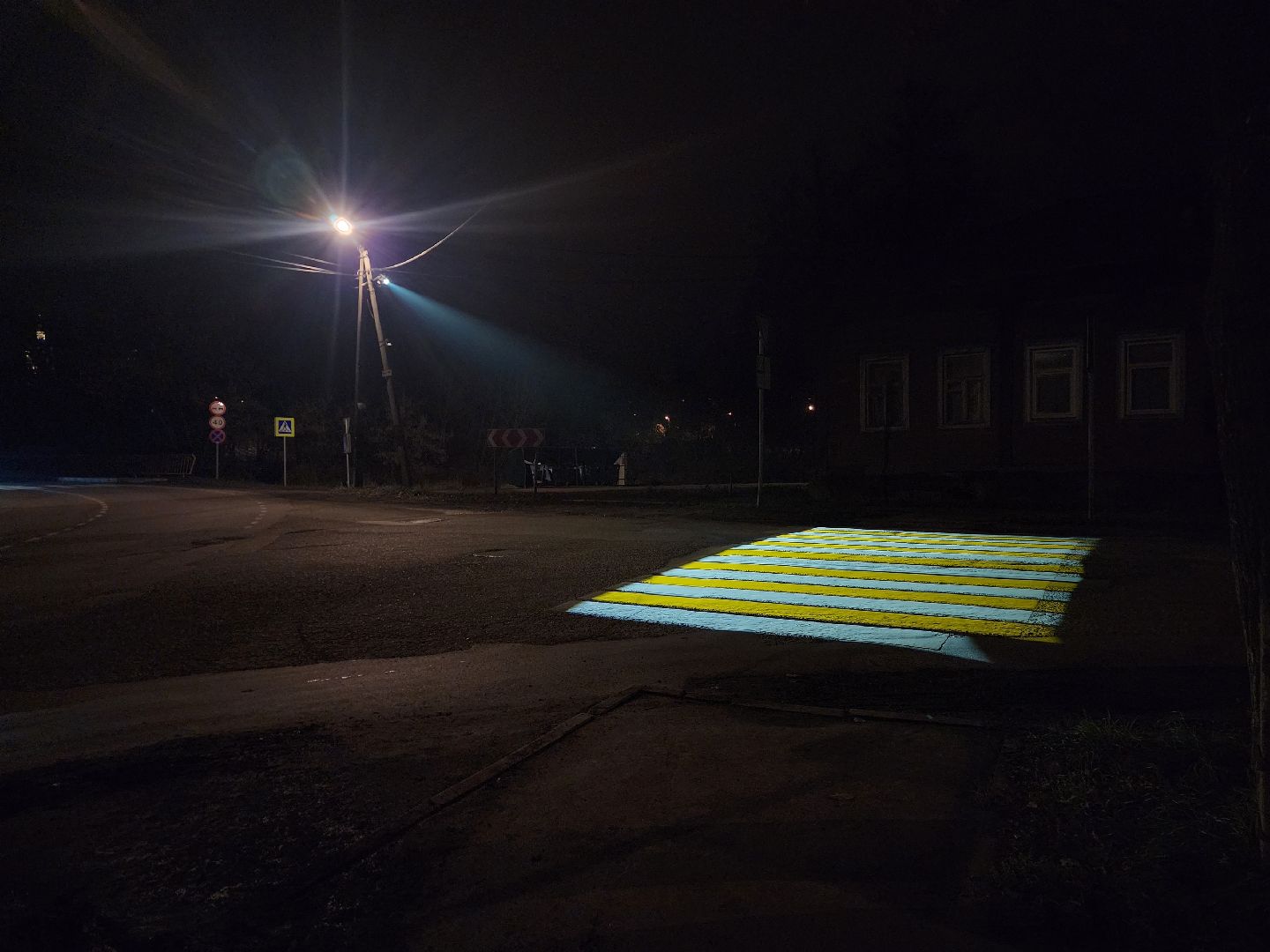 зарайск, дороги, проекционный пешеходный переход,