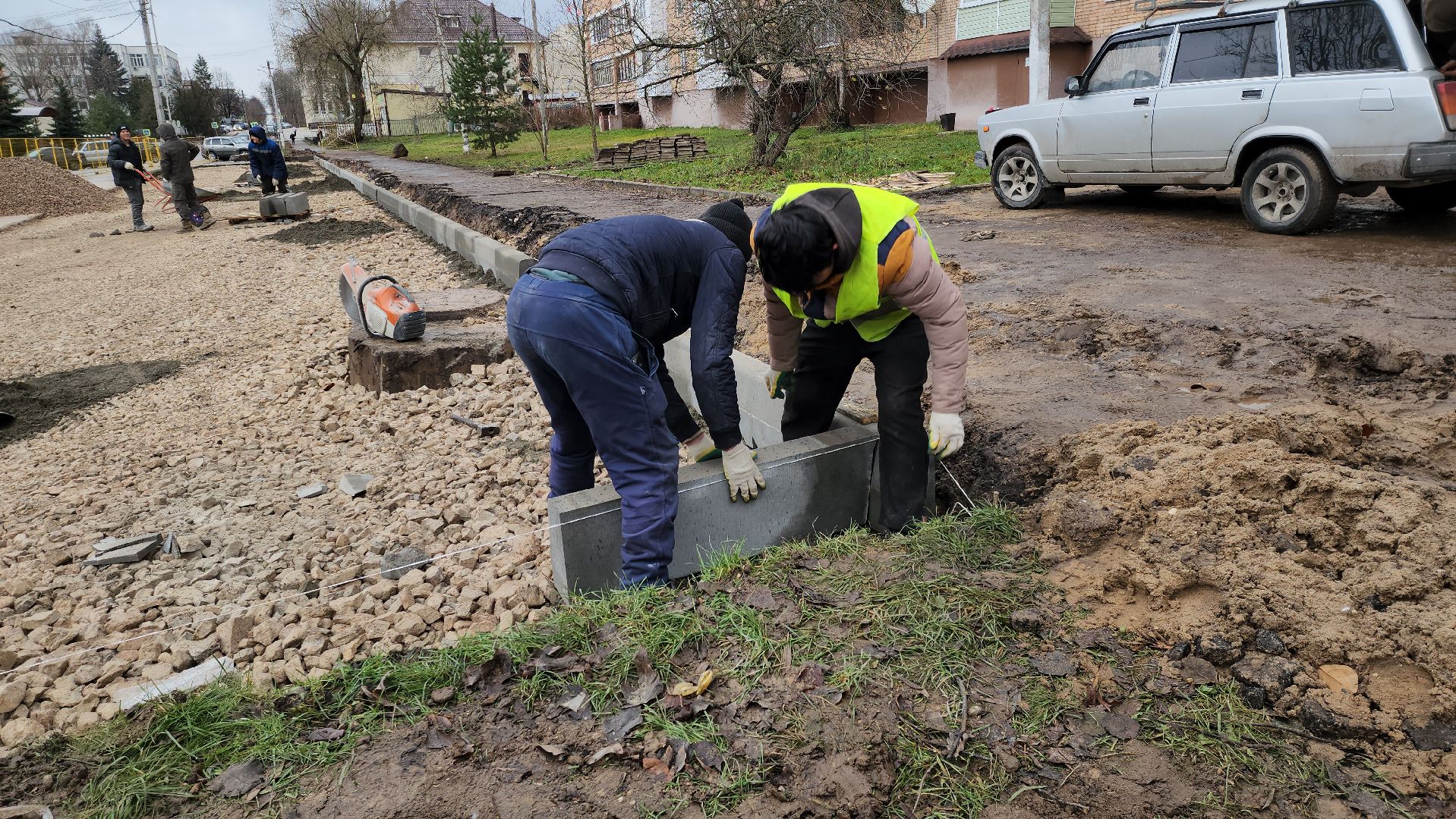 Парковка, строительство парковки, Руза, рузский городской округ, московская область, подмосковье, благоустройство, вертикалки,