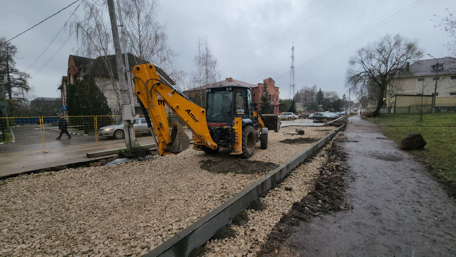 Парковка, строительство парковки, Руза, рузский городской округ, московская область, подмосковье, благоустройство, вертикалки,