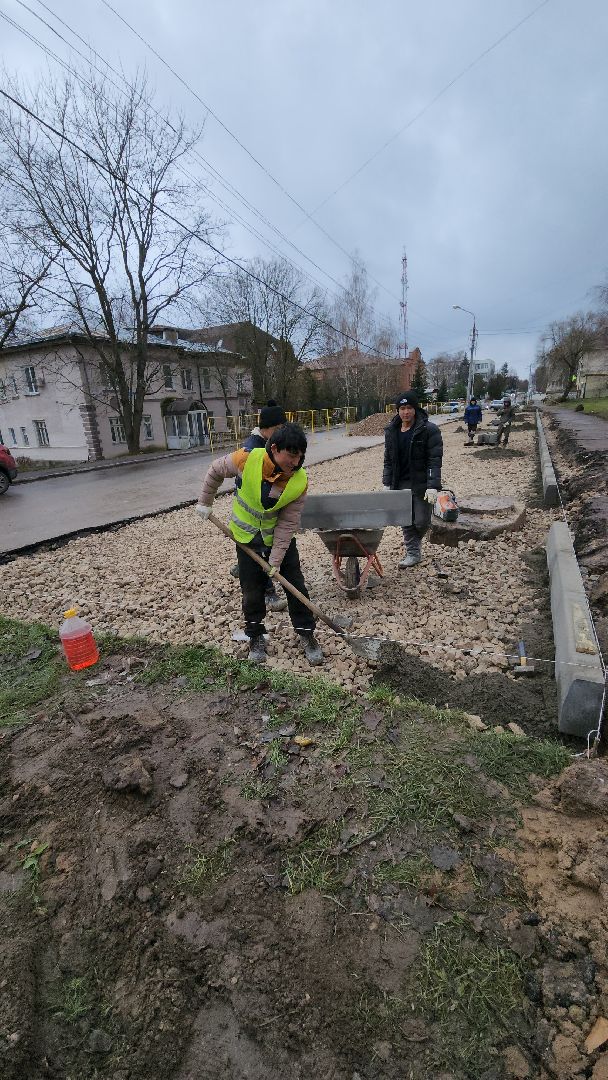 Парковка, строительство парковки, Руза, рузский городской округ, московская область, подмосковье, благоустройство, вертикалки,