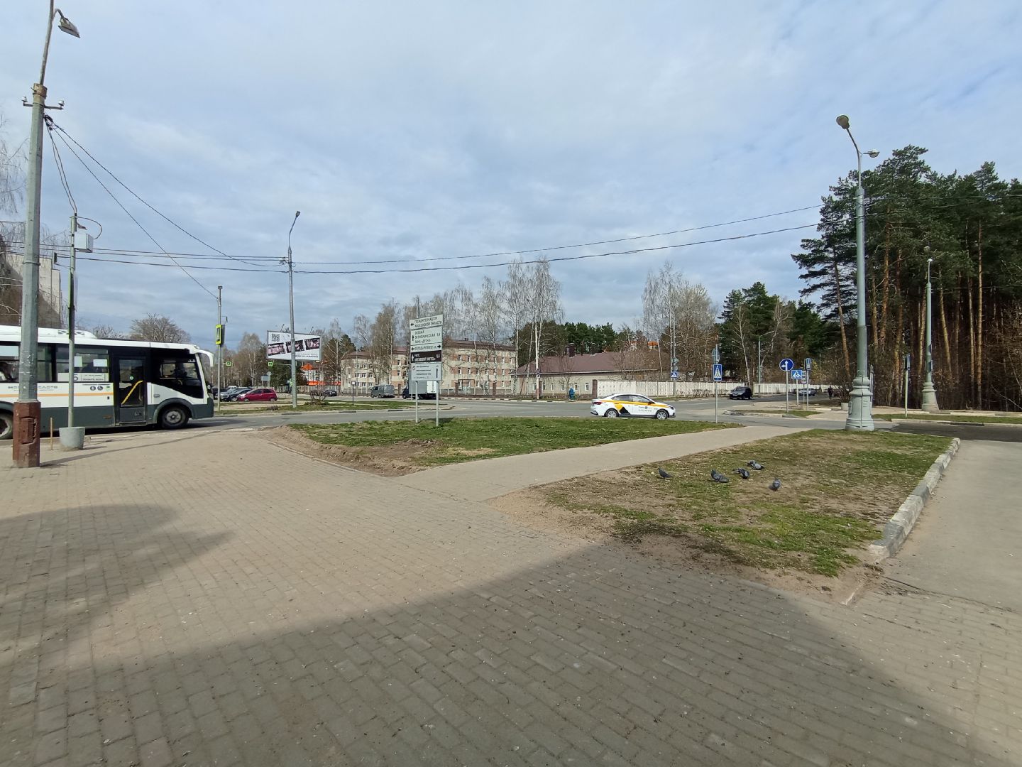 круговое движение, круговой перекресток, благоустройство, дорожные работы, Дубна