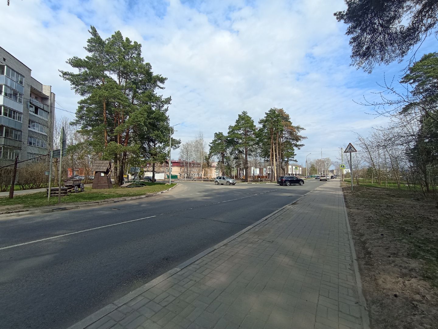 круговое движение, круговой перекресток, благоустройство, дорожные работы, Дубна