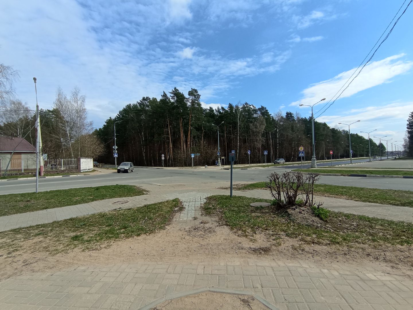 круговое движение, круговой перекресток, благоустройство, дорожные работы, Дубна