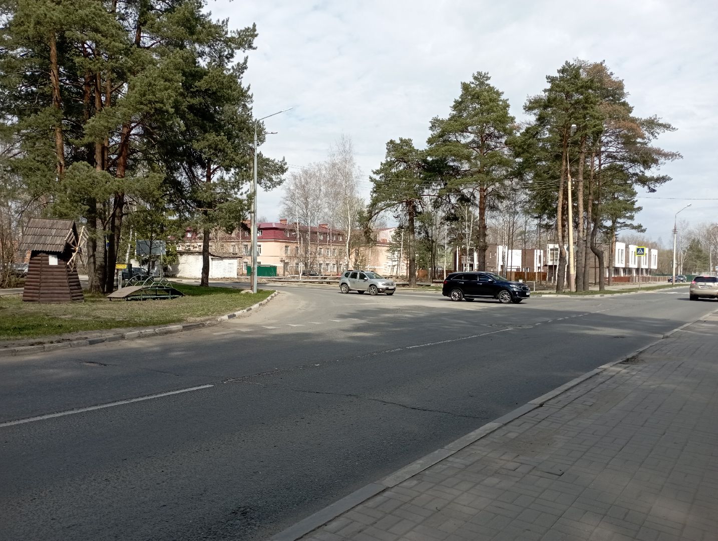 круговое движение, круговой перекресток, благоустройство, дорожные работы, Дубна