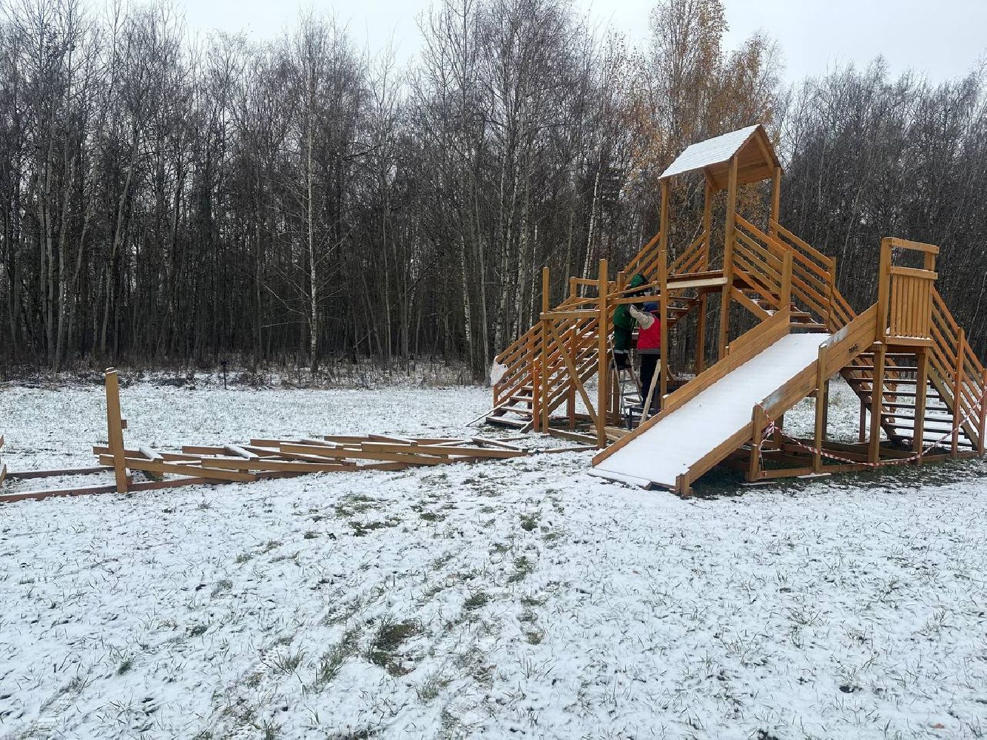 парки домодедово, новый год, зимний сезон, вертикалки,