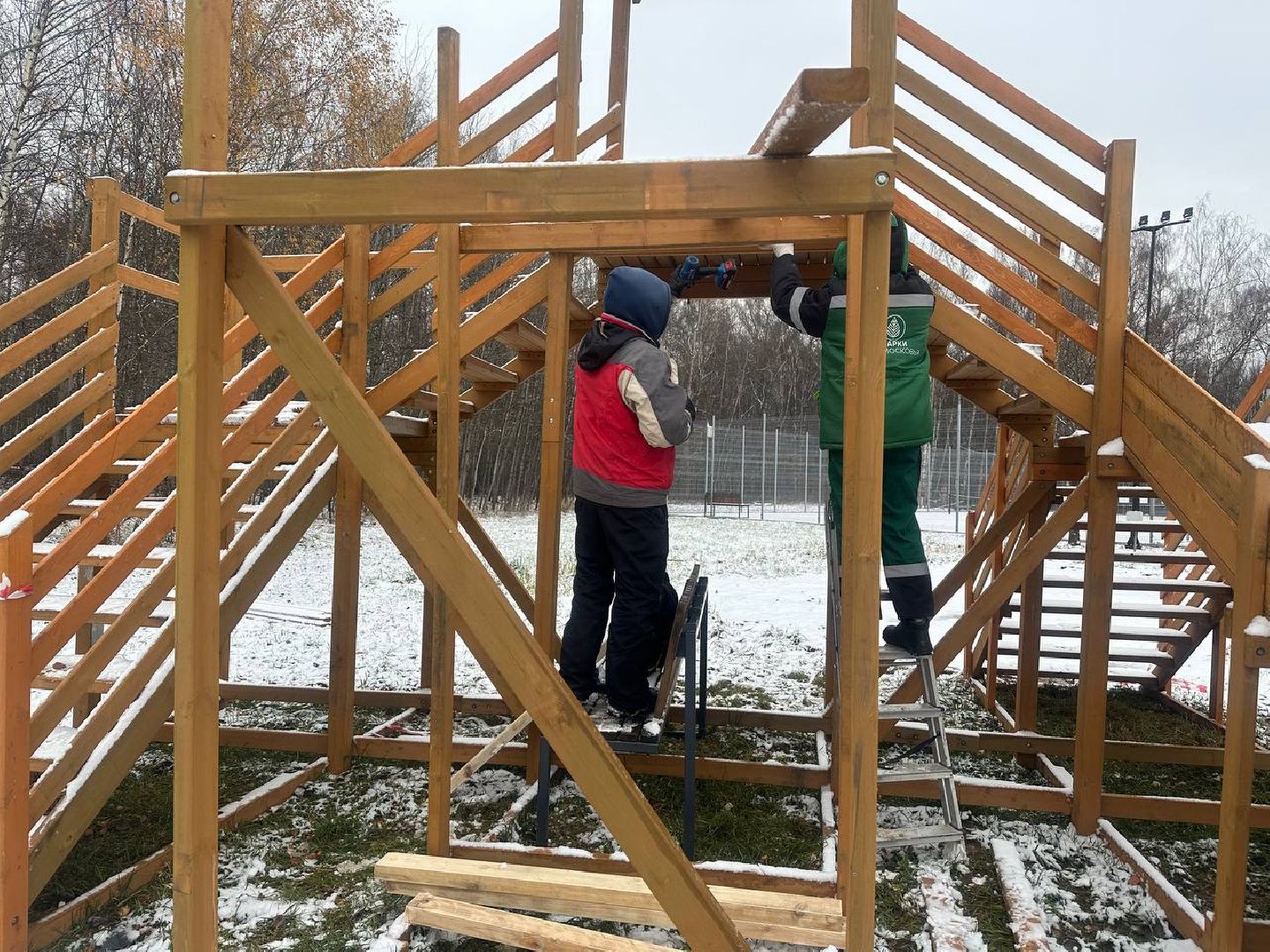 парки домодедово, новый год, зимний сезон, вертикалки,
