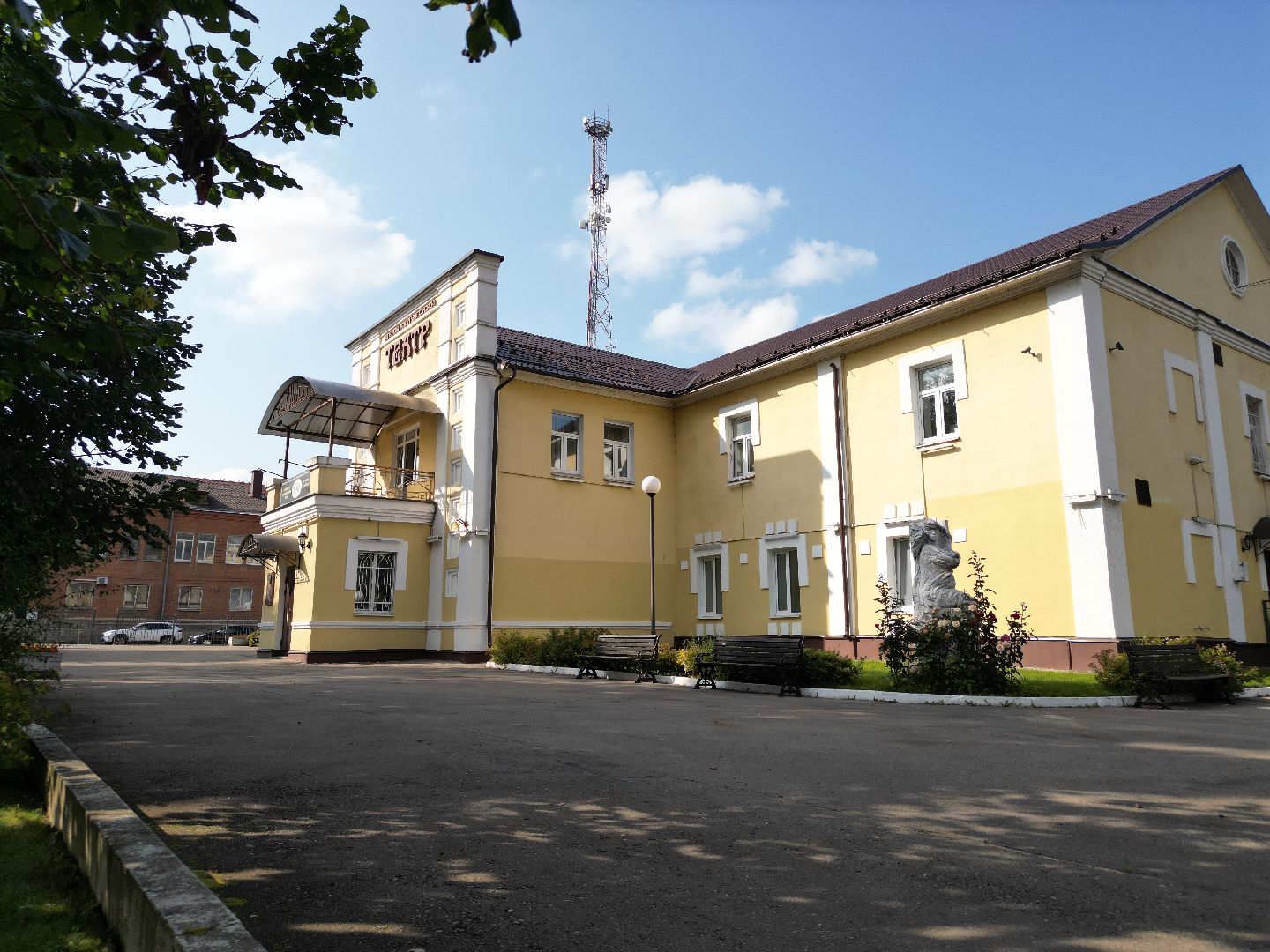 видео с коптера, театр, истра,