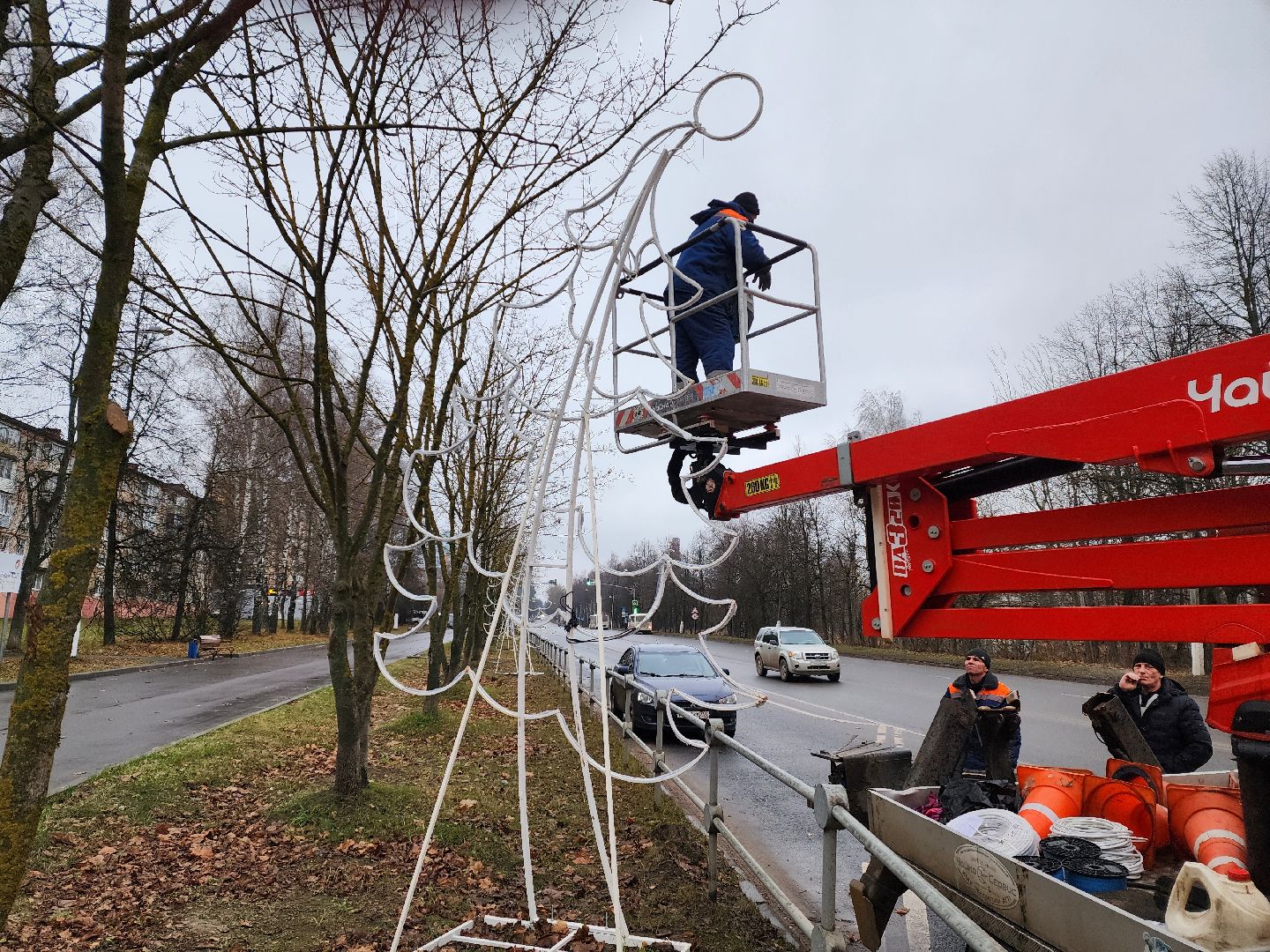 красноармейск, городской округ пушкинский, новогоднее настроение, украшение города, вертикалки,