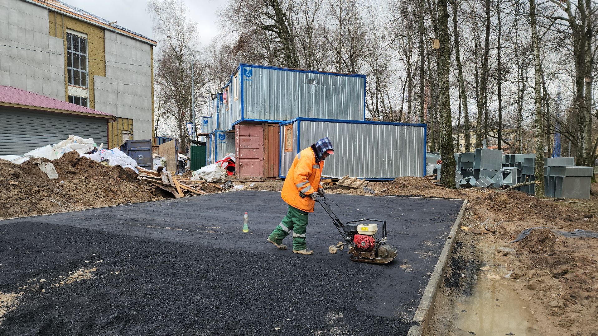 Асфальт, укладка асфальта, Благоустройство, Лобня, вертикалки,