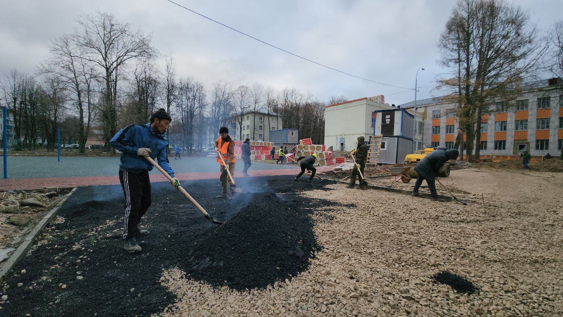 Асфальт, укладка асфальта, Благоустройство, Лобня, вертикалки,