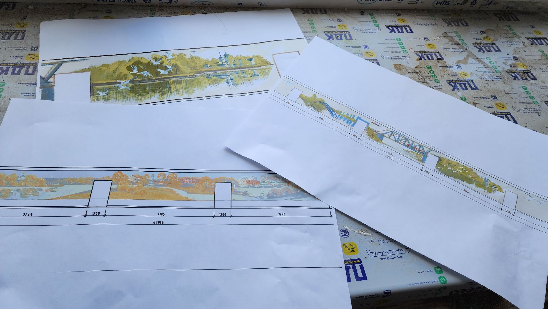 Монументальная живопись, Роспись стен, Лобня, вертикалки,