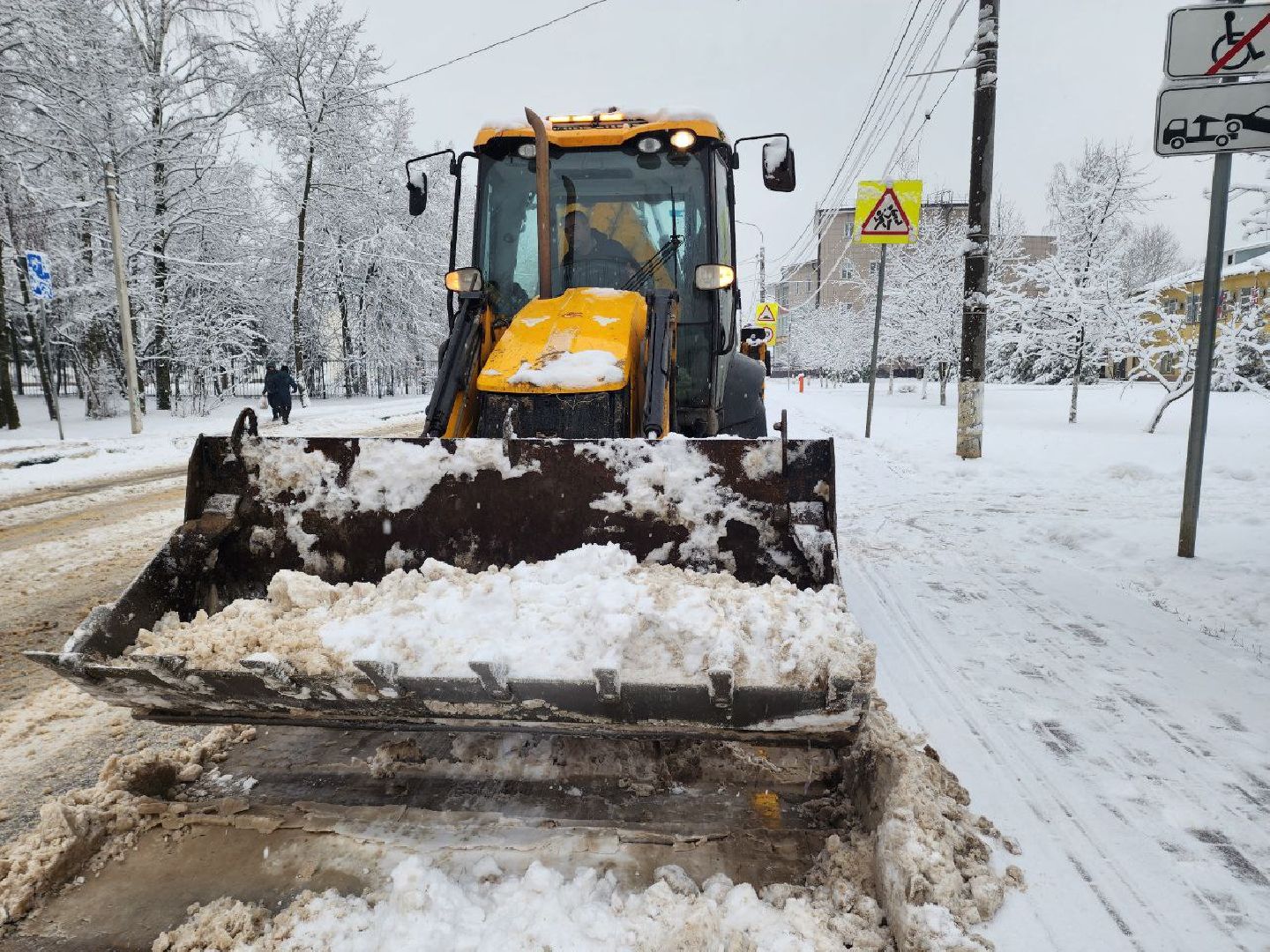 Солнечногорск, Снегопад, вертикалки, уборка снега, коммунальная служба,
