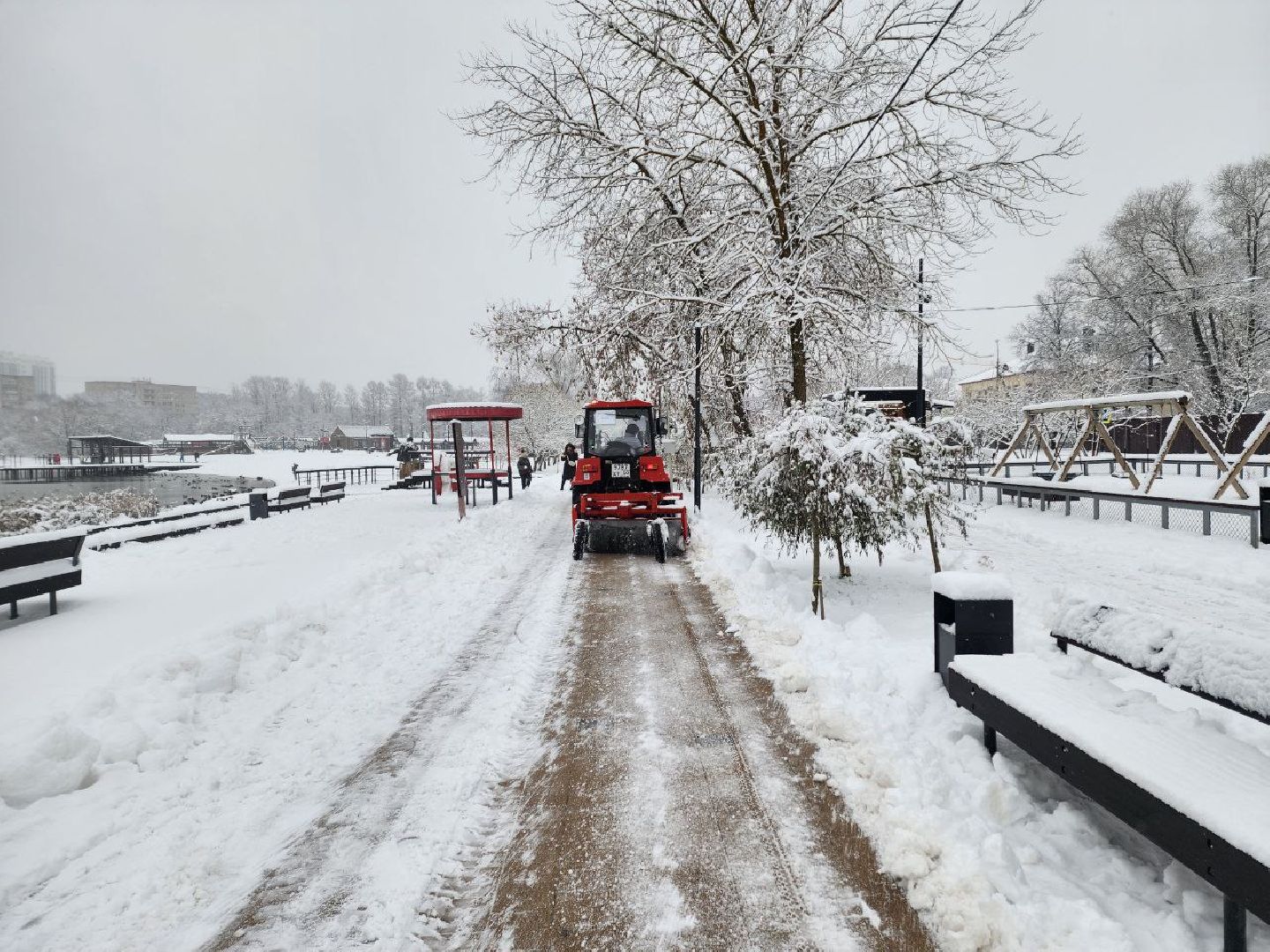 Солнечногорск, Снегопад, вертикалки, уборка снега, коммунальная служба,