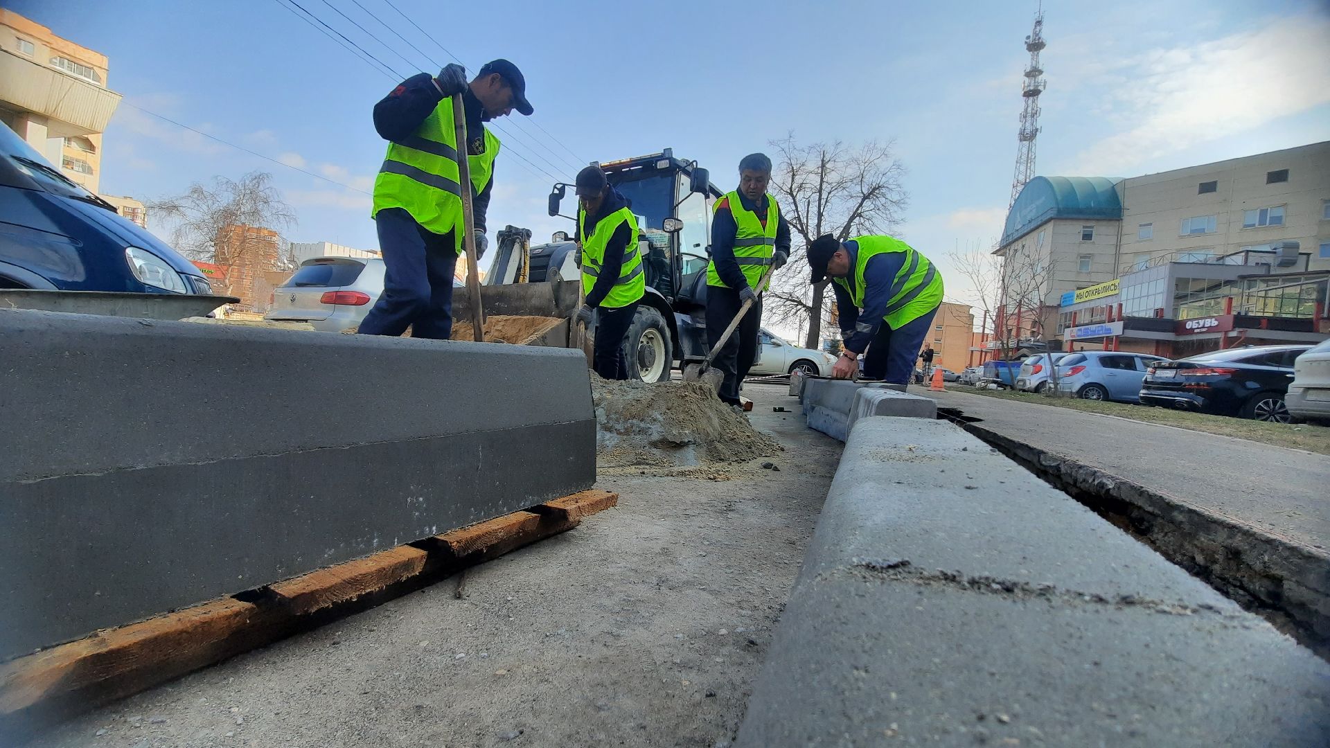 Благоустройство, замена бордюров, Наро-Фоминск, перемены