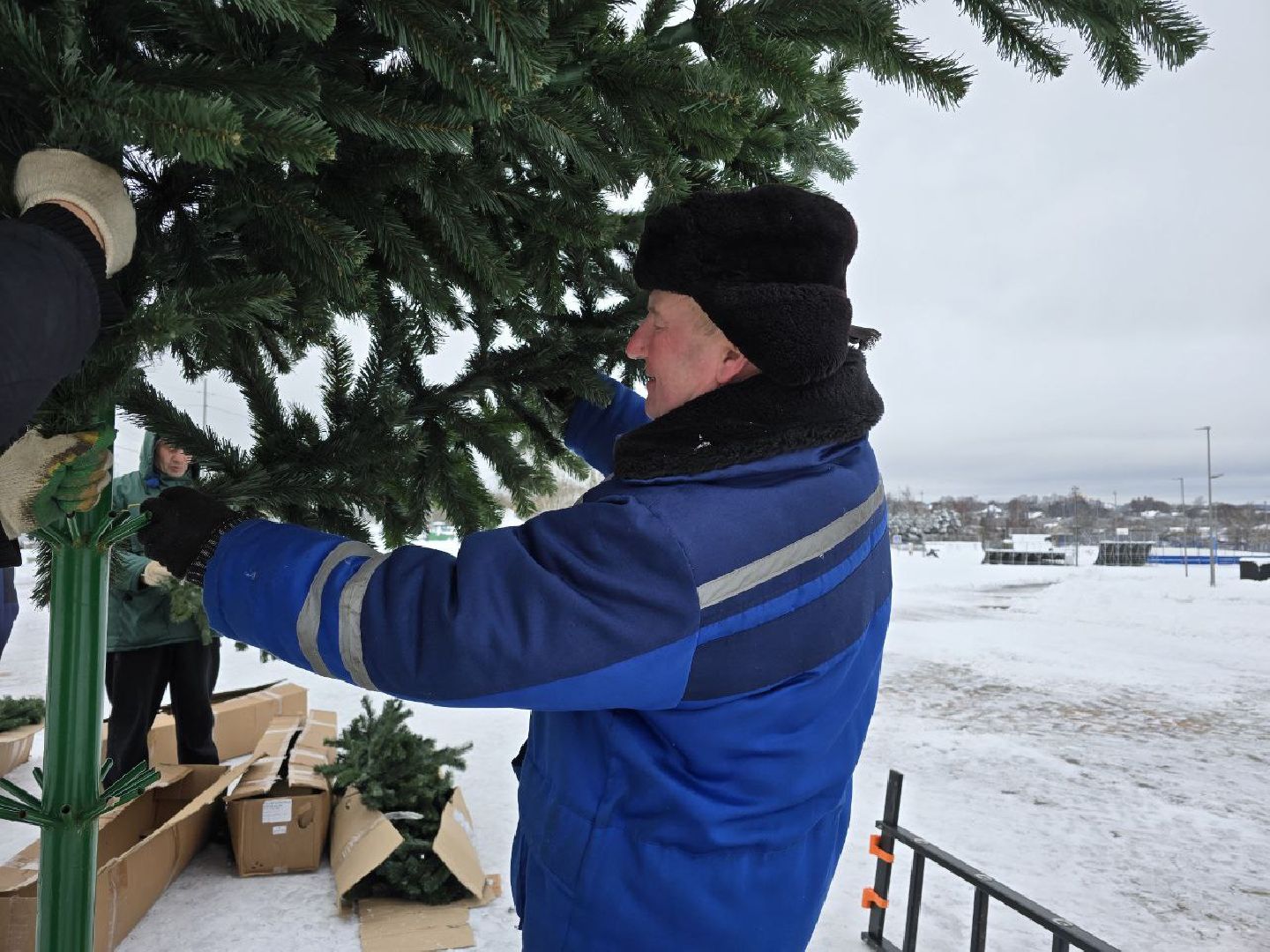 можайск, можайский городской округ, подмосковье, парк, парк ривьера, новый год, новогодние праздники, дед мороз, новогодняя ель, вертикалки,