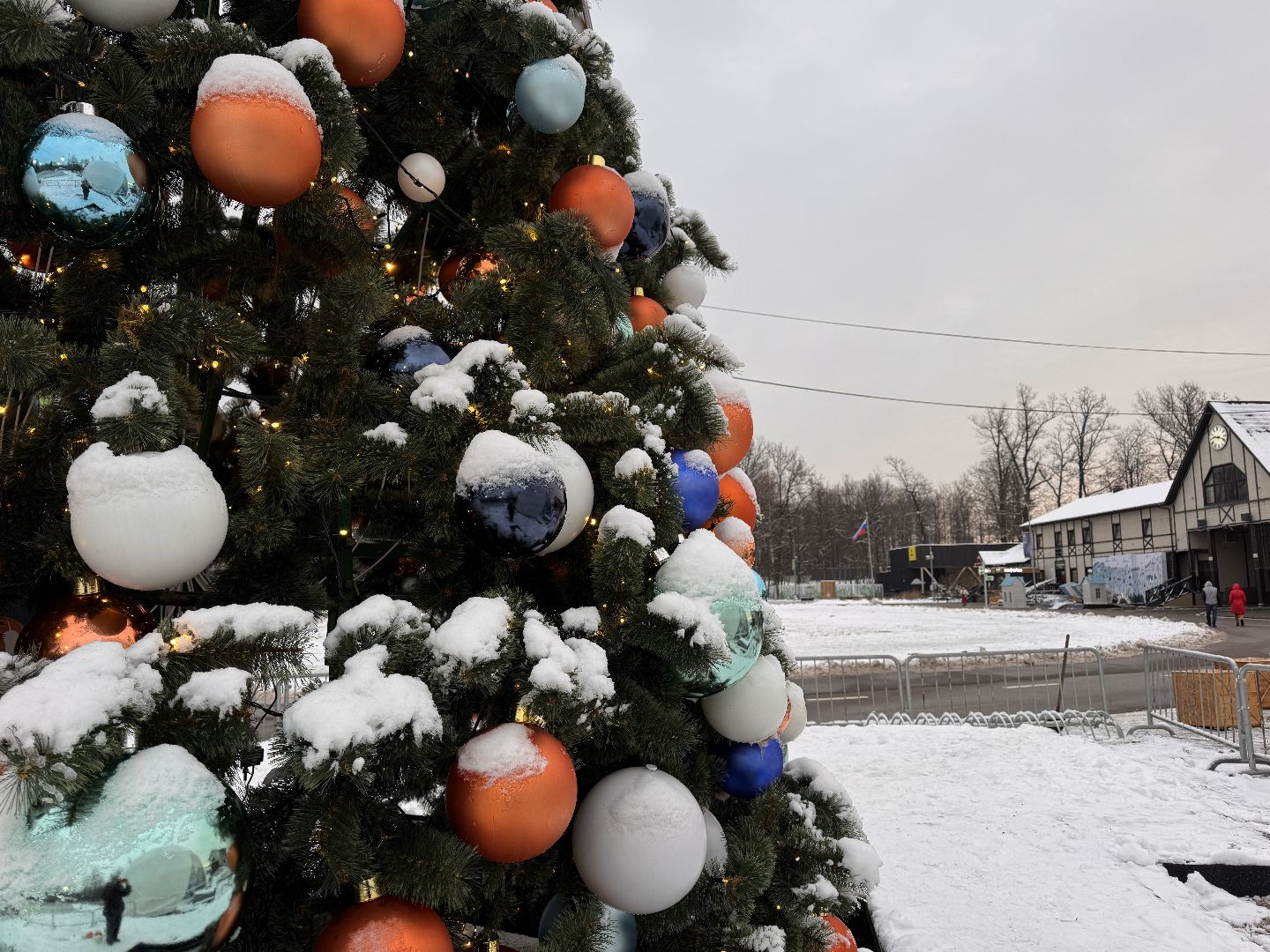 Одинцовский парк, Новогоднее украшение, Зима в подмосковье,вертикалка, вертикальное видео,