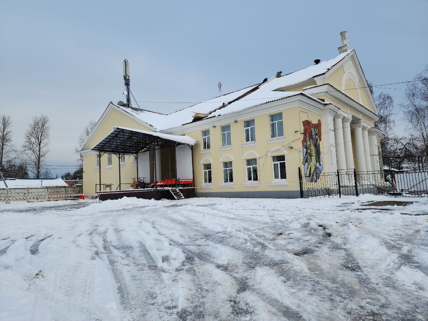 дом культуры, дорохово, руза, рузский городской округ, ремонт крыши, ремонт кровли, московская область, вертикалки,