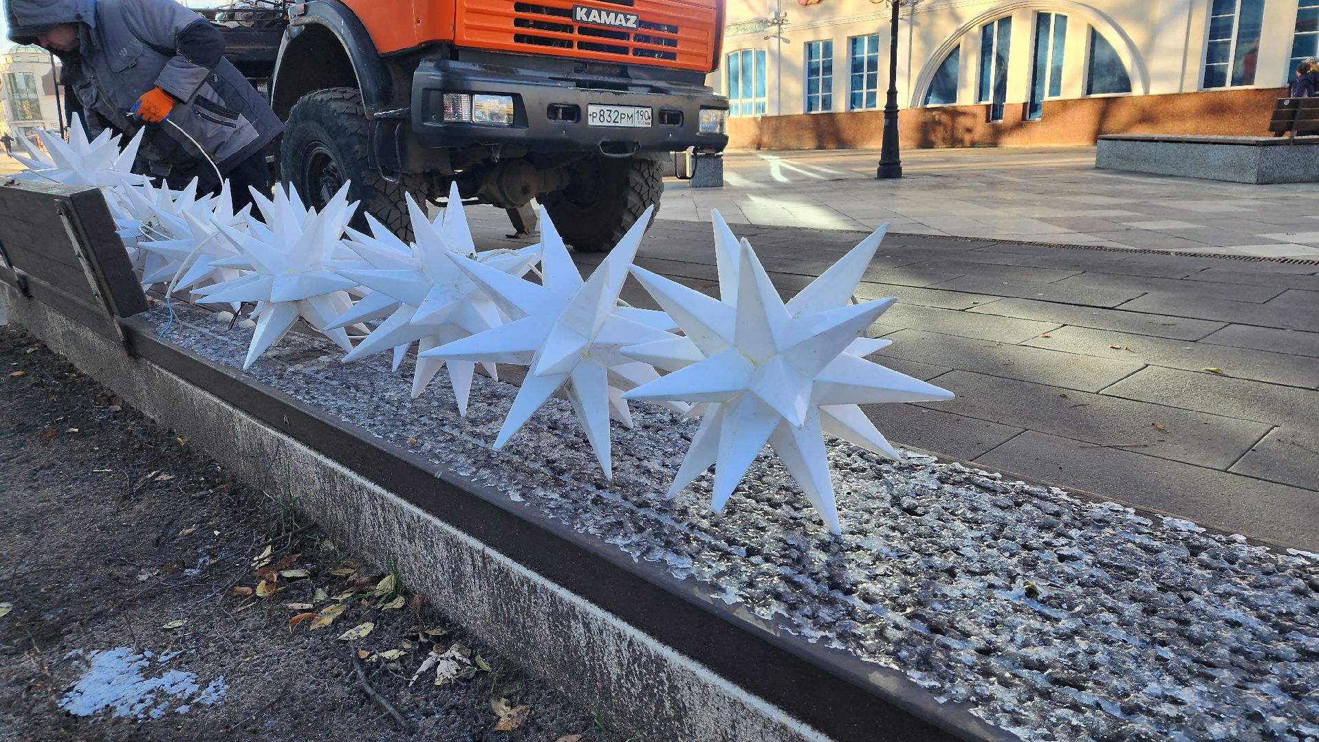 Новый год, украшение города к новому году, Фонтанная площадь, Ногинск, Богородский городской округ, вертикалки,