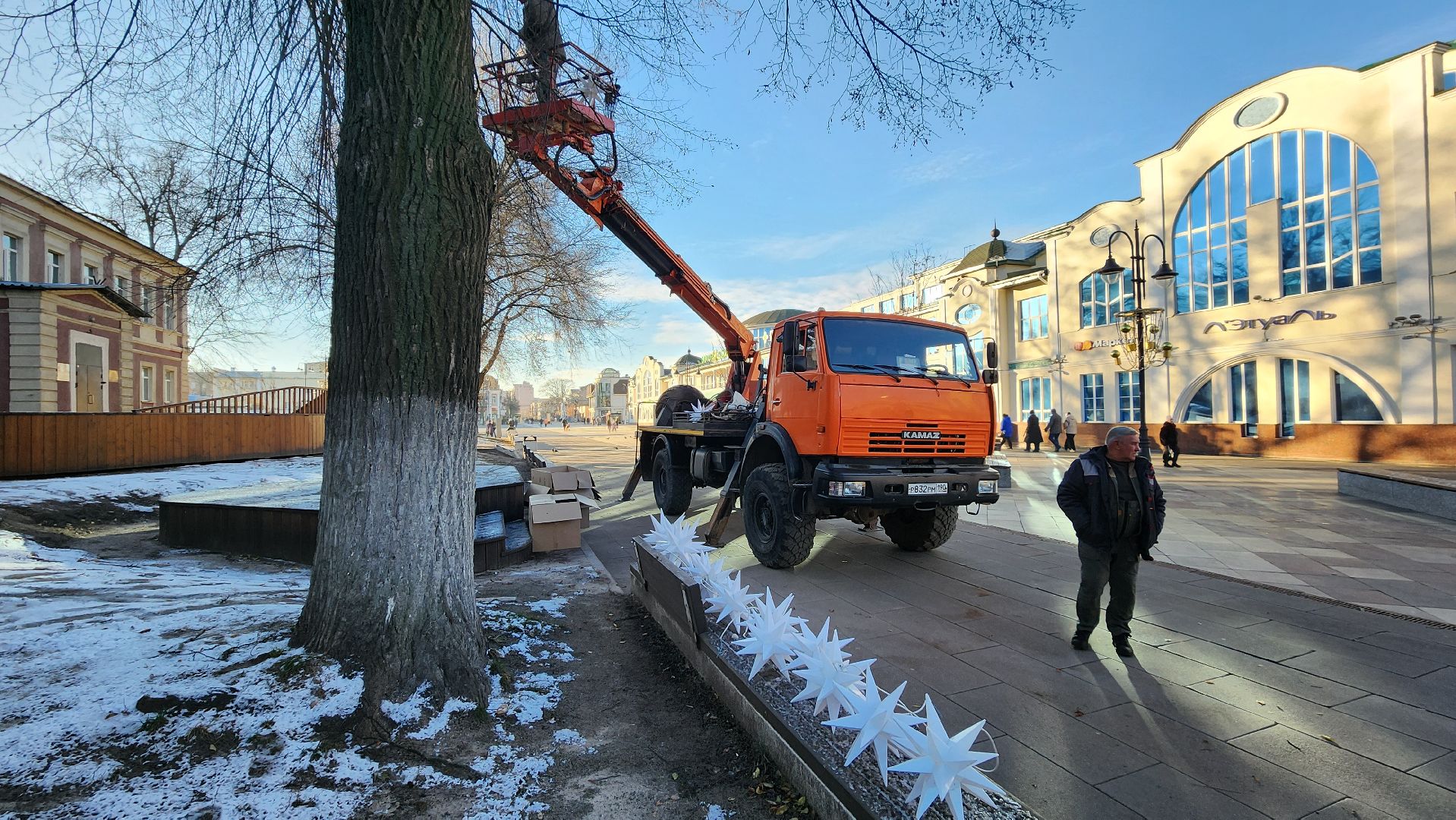 Новый год, украшение города к новому году, Фонтанная площадь, Ногинск, Богородский городской округ, вертикалки,