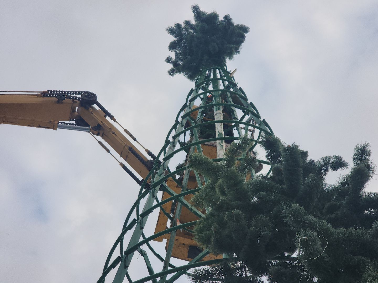 подольск, новый год, украшение города к новому году, новогодняя елка, вертикалки,
