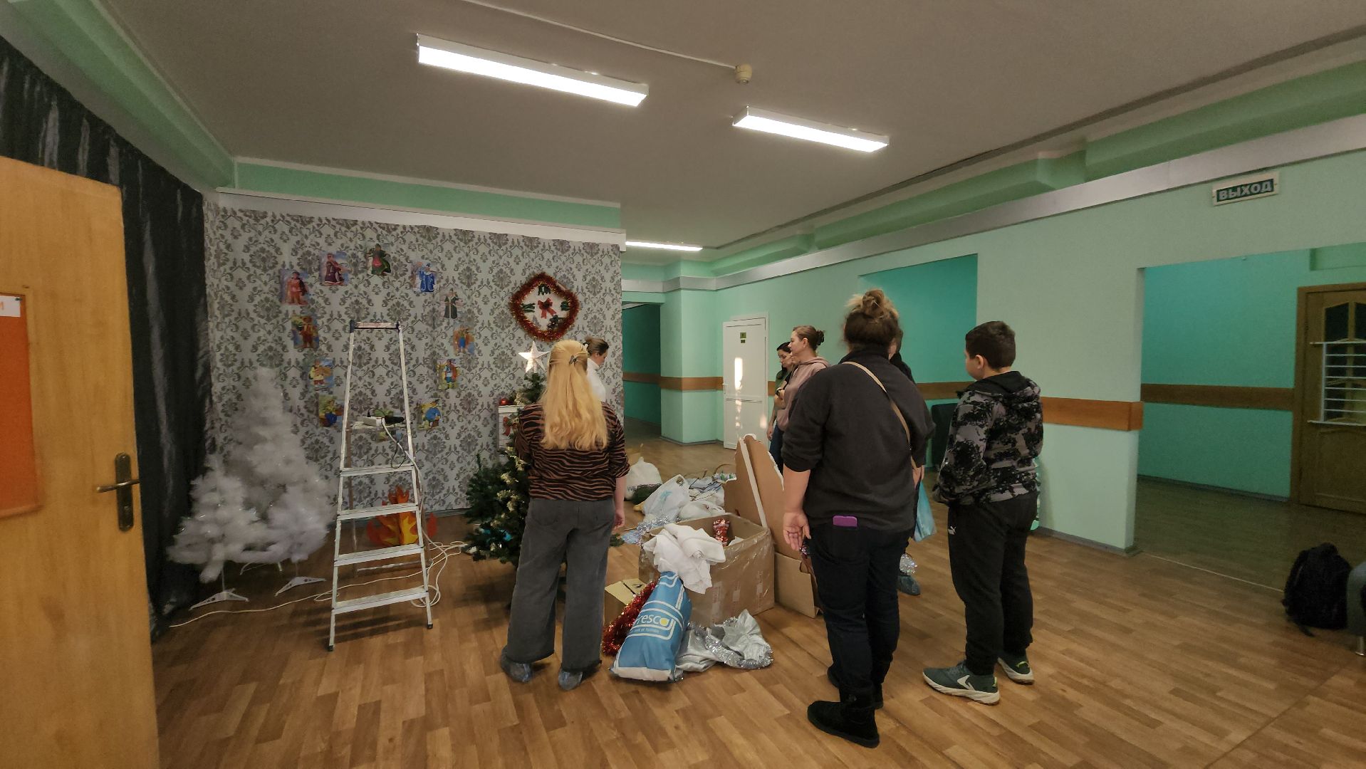 Новый год, Украшения, Лобня, Школа, вертикалки,