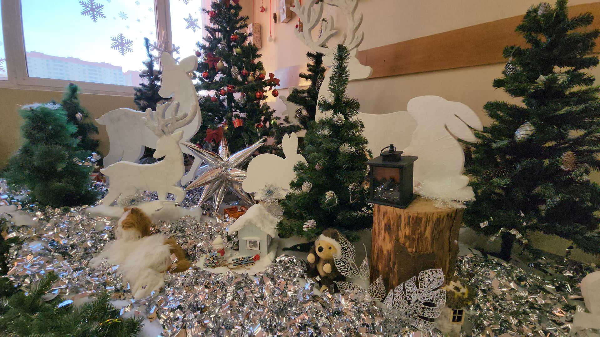 Новый год, Украшения, Лобня, Школа, вертикалки,